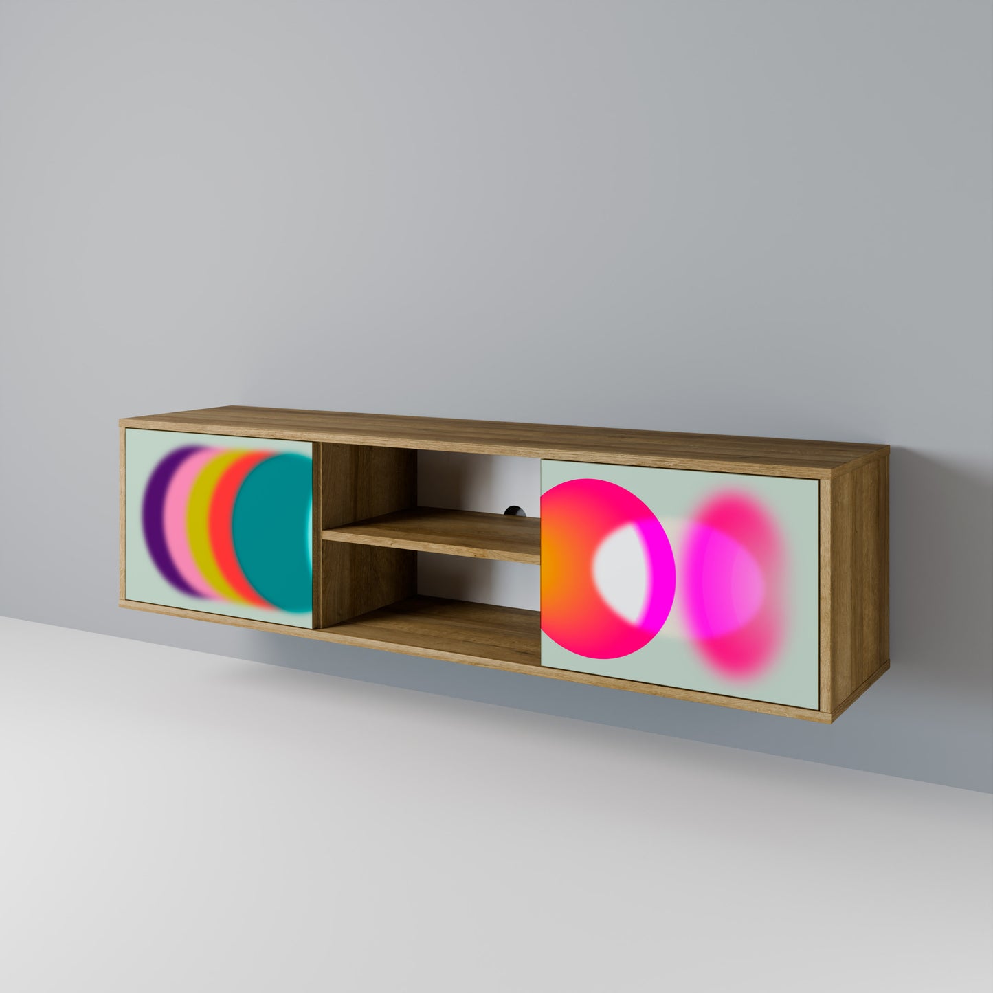 Mobile TV SYMPHONY OF COLORS a 2 ante in effetto rovere