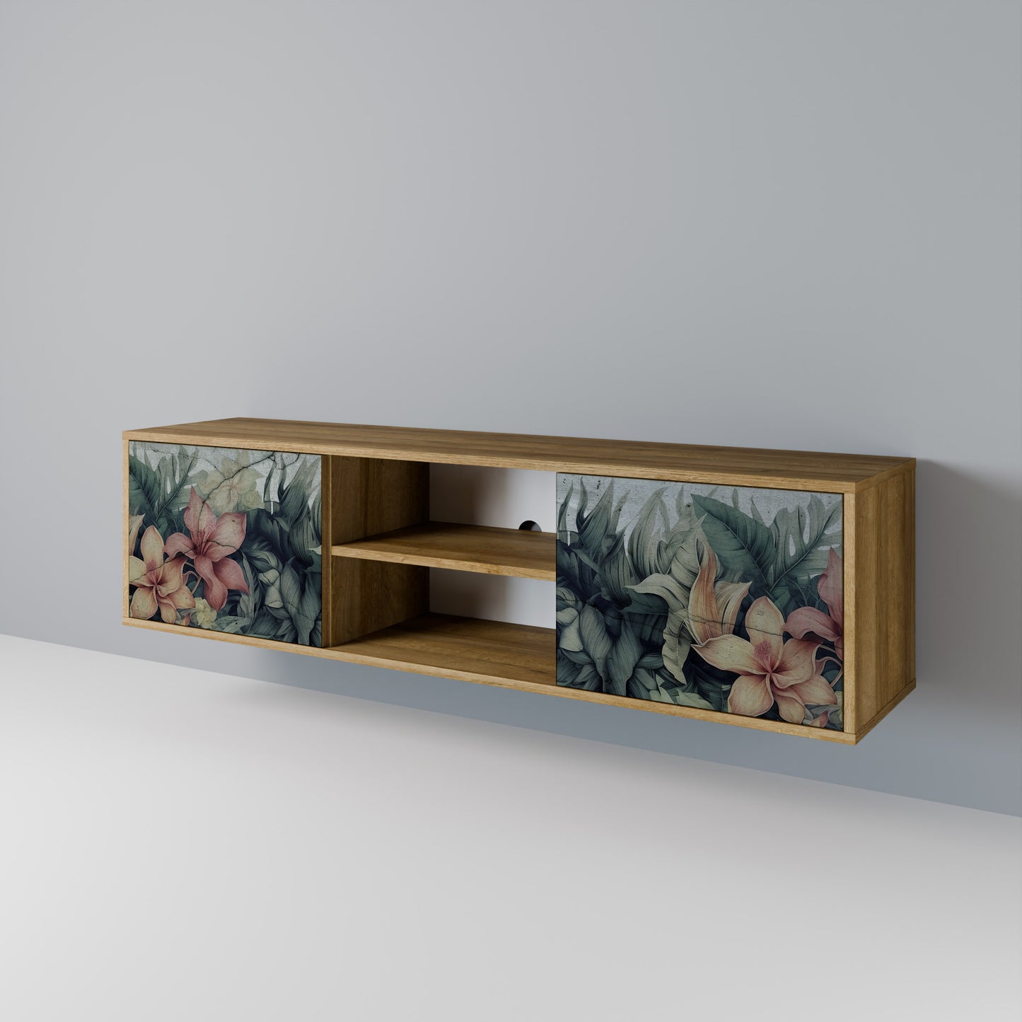 Mobile TV a 2 ante HEAVENLY BLOOM in effetto rovere