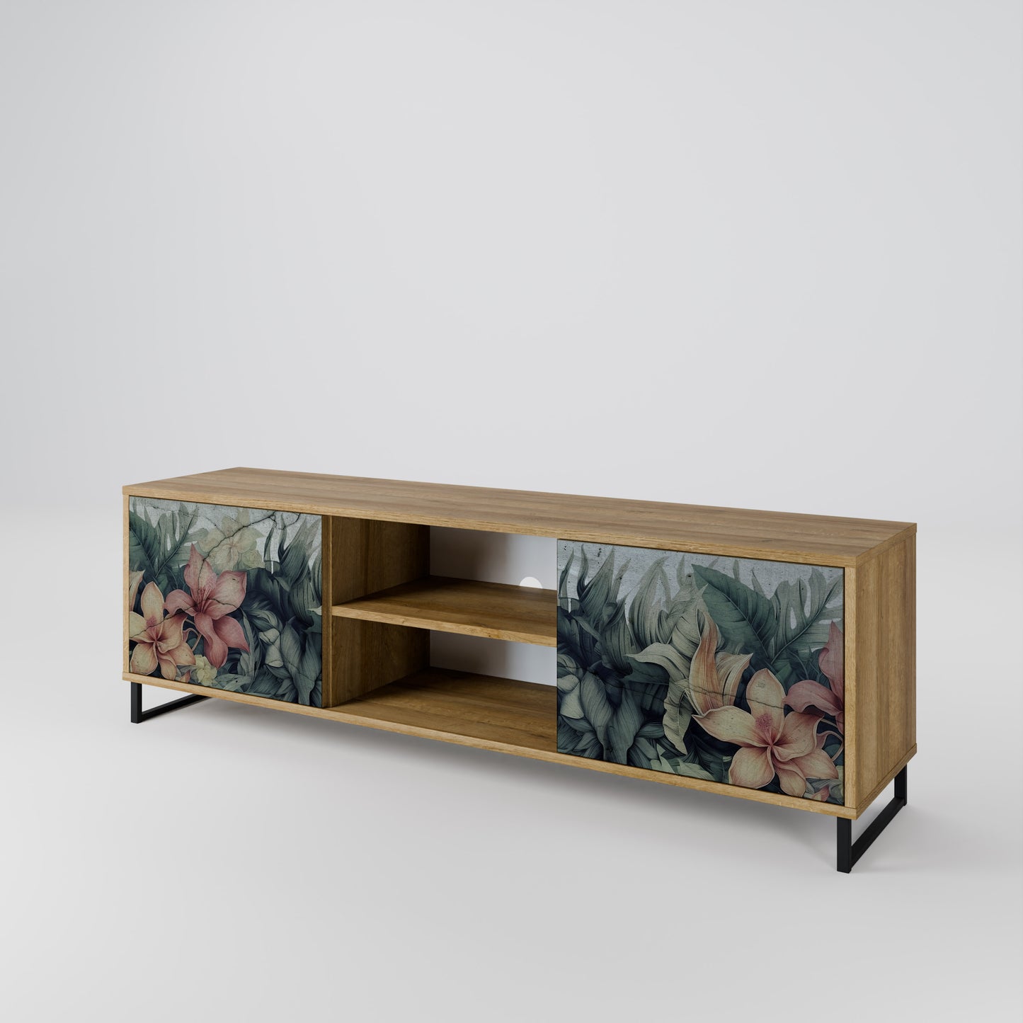 Mobile TV a 2 ante HEAVENLY BLOOM in effetto rovere