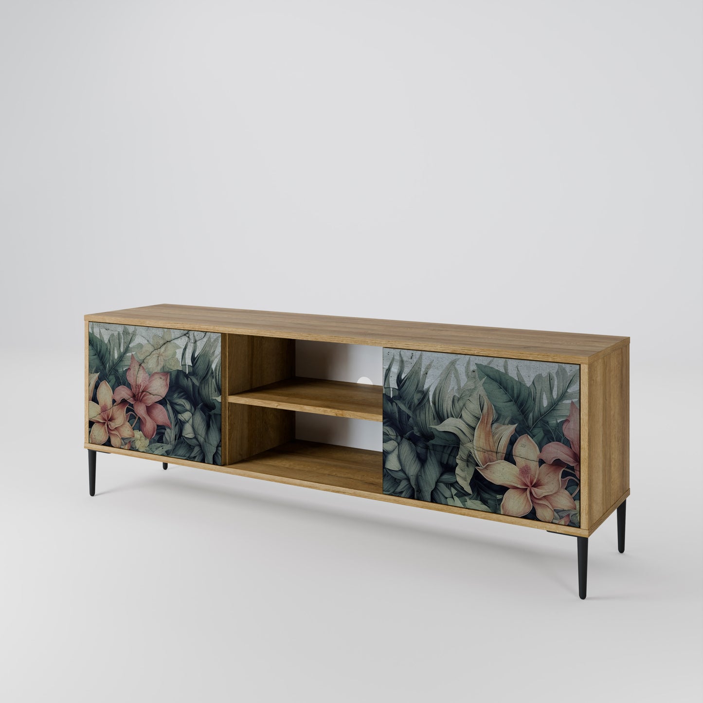 Mobile TV a 2 ante HEAVENLY BLOOM in effetto rovere
