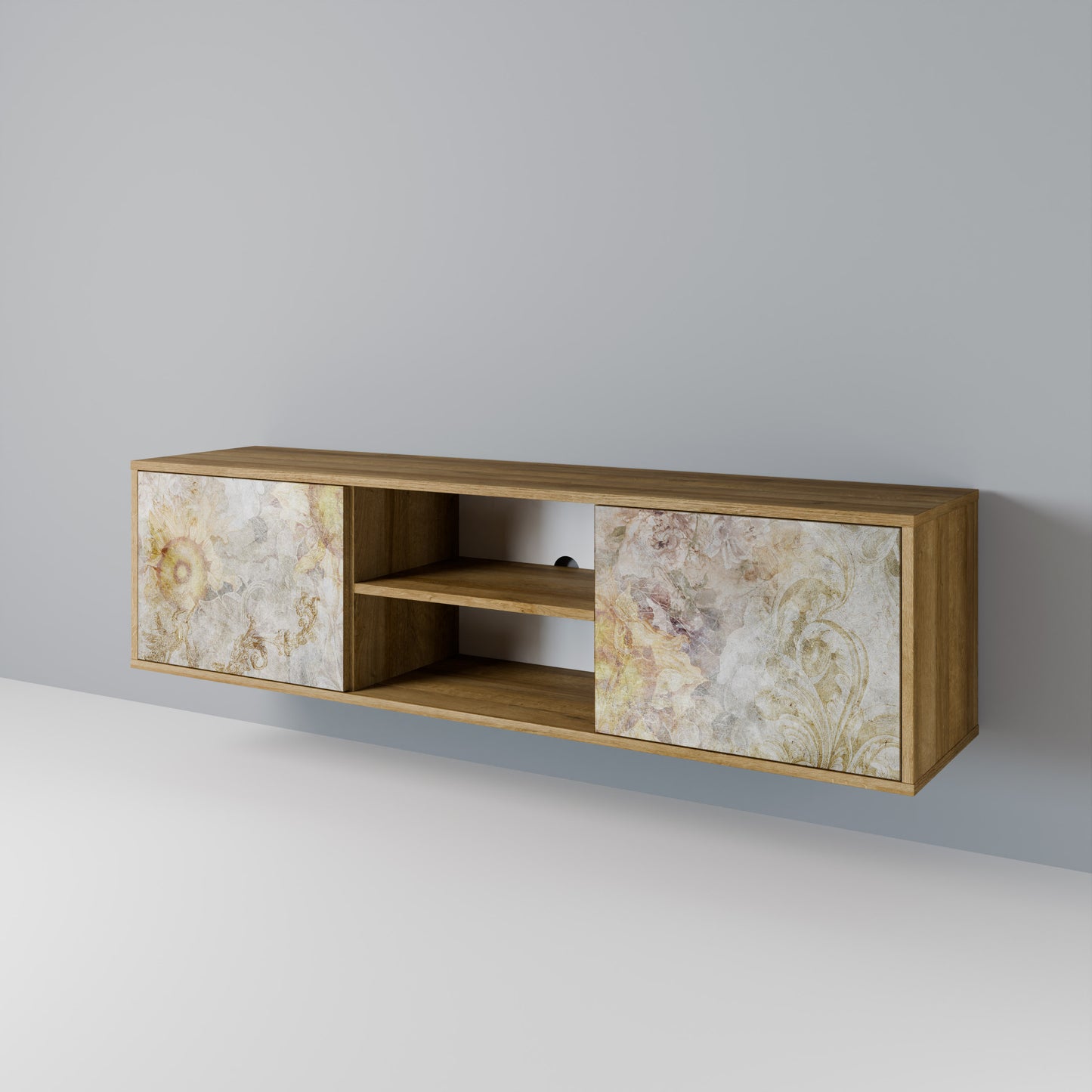 Mobile TV SUNFLOWER BLUR a 2 ante in effetto rovere
