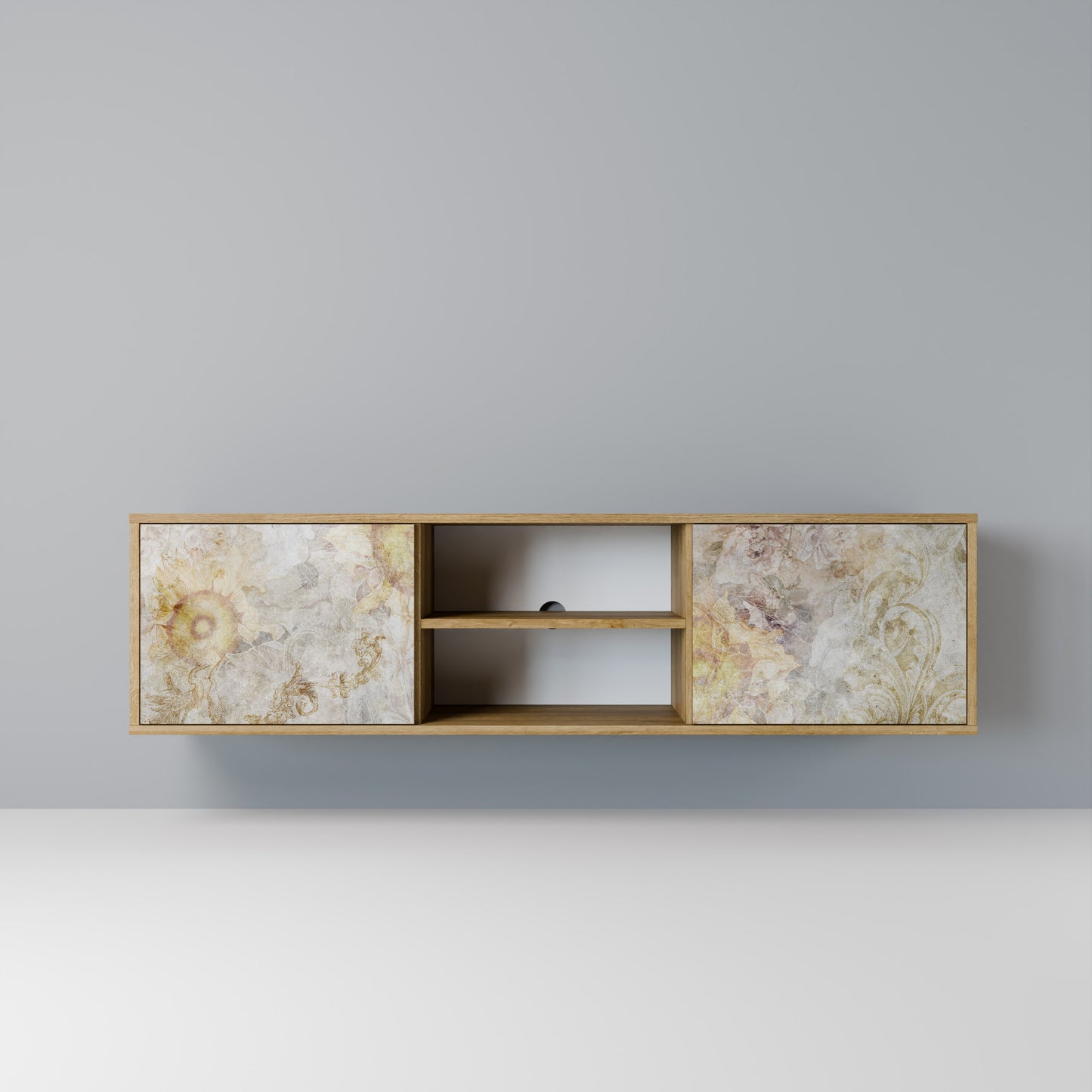 Mobile TV SUNFLOWER BLUR a 2 ante in effetto rovere