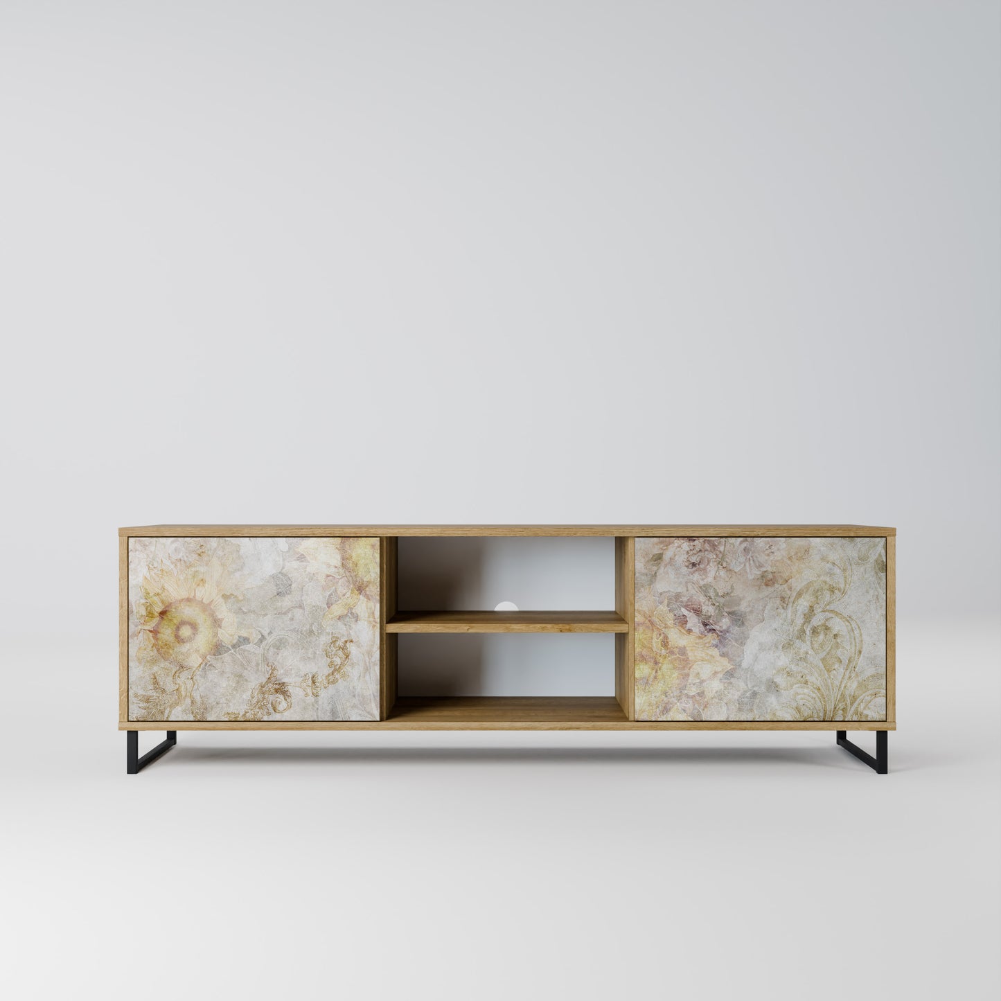 Mobile TV SUNFLOWER BLUR a 2 ante in effetto rovere