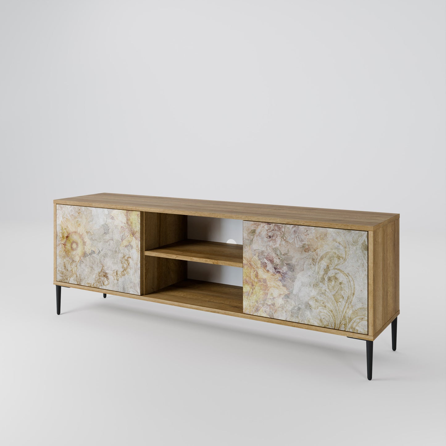Mobile TV SUNFLOWER BLUR a 2 ante in effetto rovere