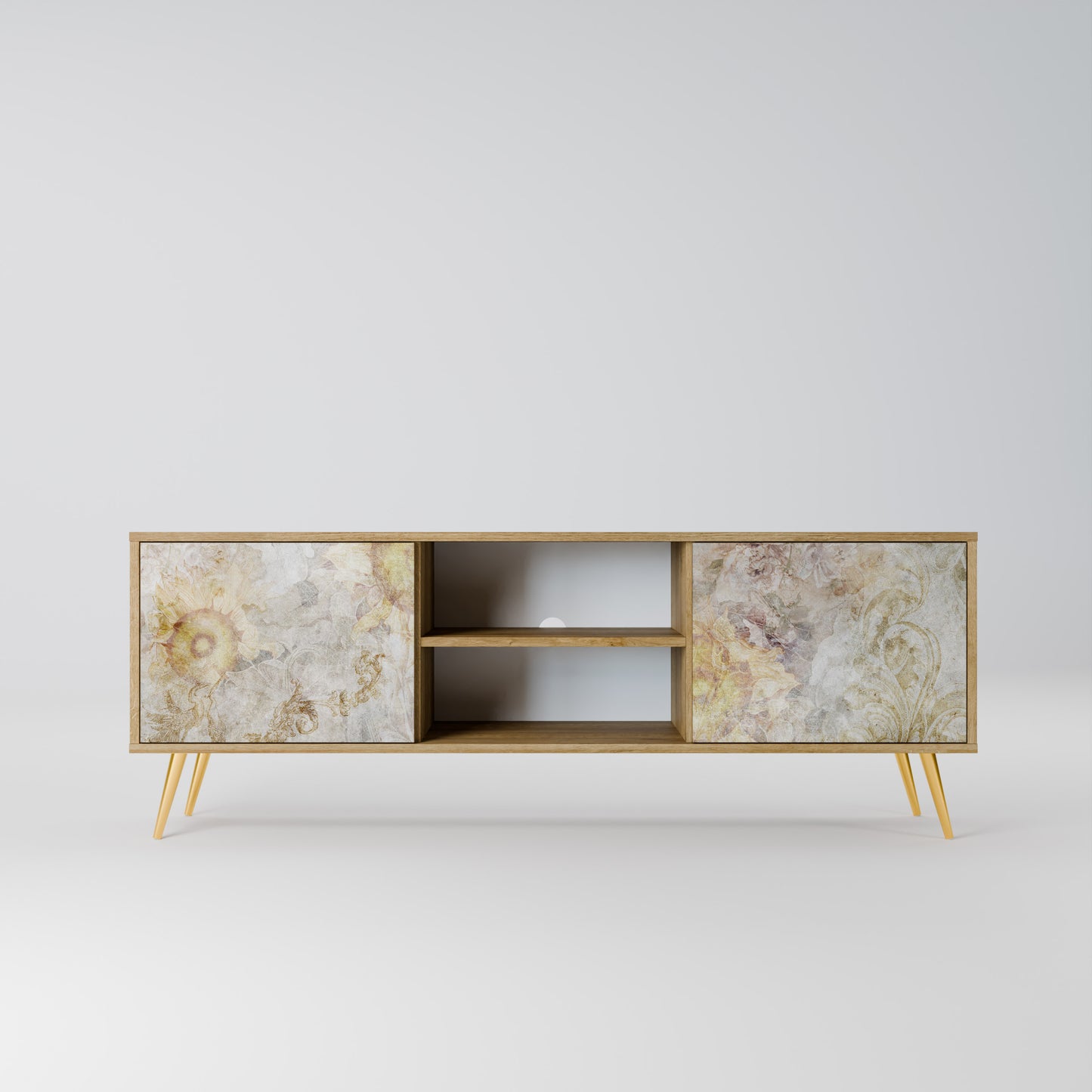 Mobile TV SUNFLOWER BLUR a 2 ante in effetto rovere
