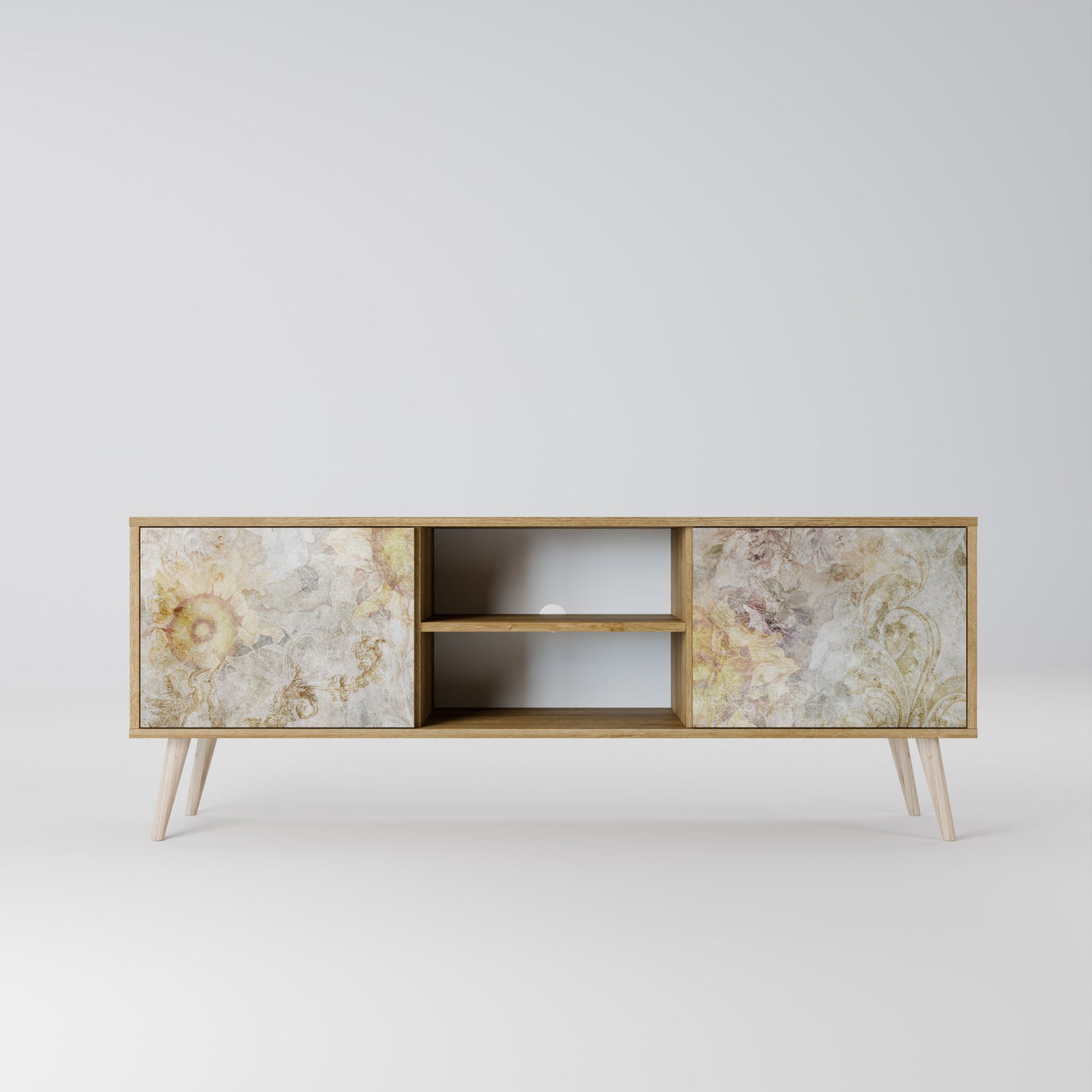 Mobile TV SUNFLOWER BLUR a 2 ante in effetto rovere