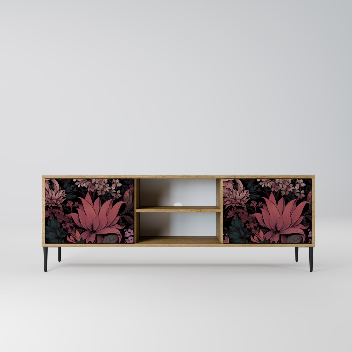 Mobile TV a 2 ante FLORAL WHISPER in effetto rovere