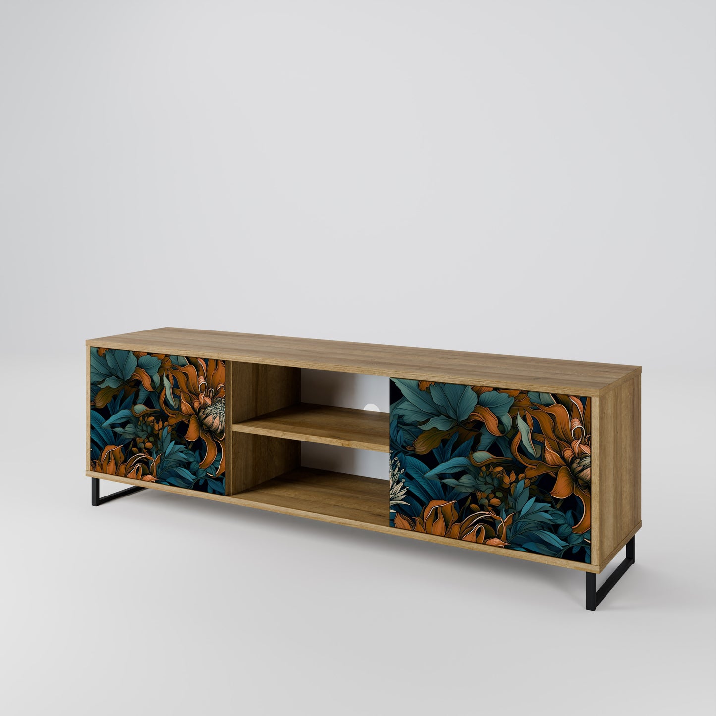 Mobile TV MORNING BLOOM a 2 ante in effetto rovere