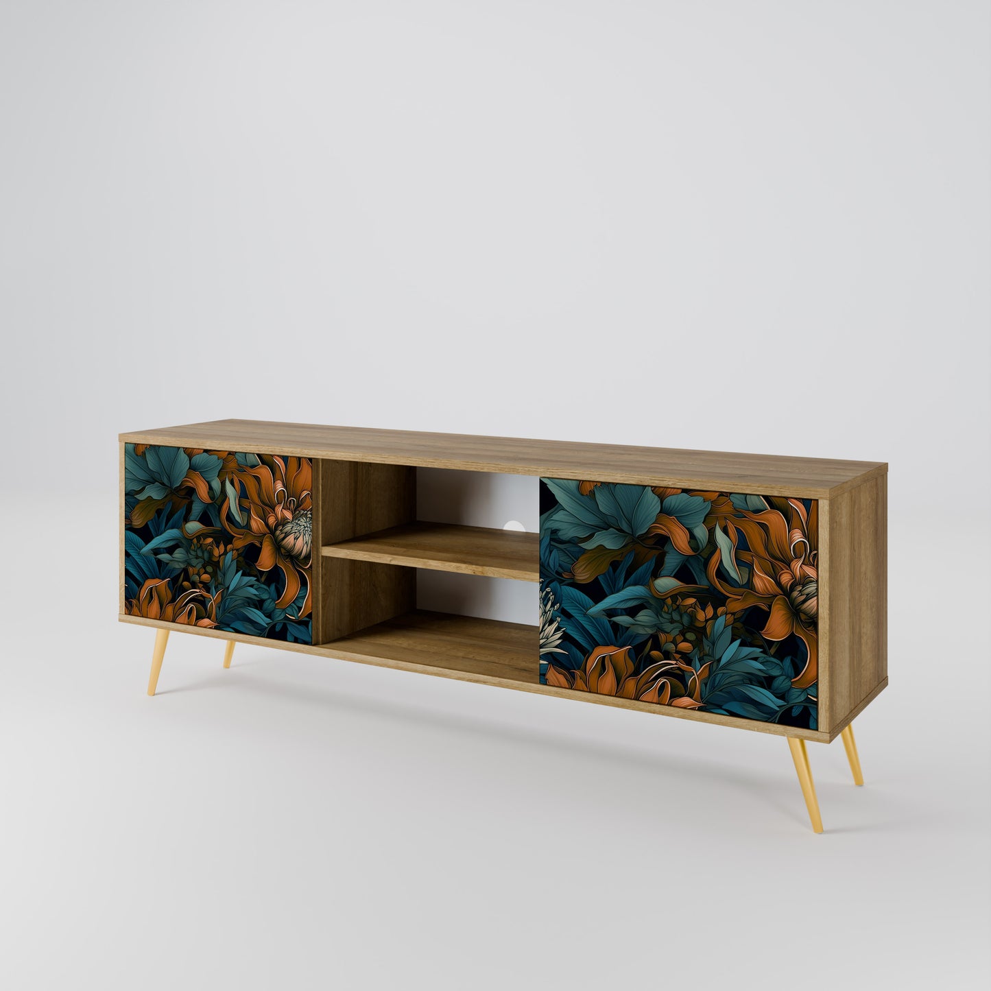 Mobile TV MORNING BLOOM a 2 ante in effetto rovere