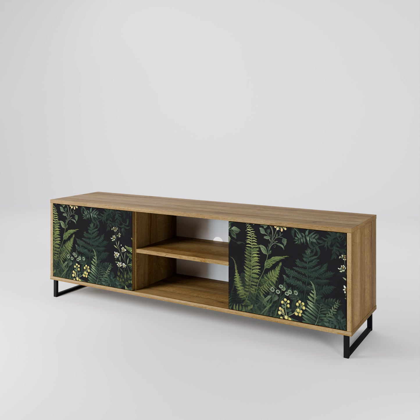 Mobile TV a 2 ante FERN FLOWERS in effetto rovere