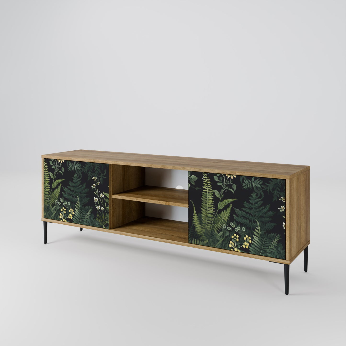 Mobile TV a 2 ante FERN FLOWERS in effetto rovere