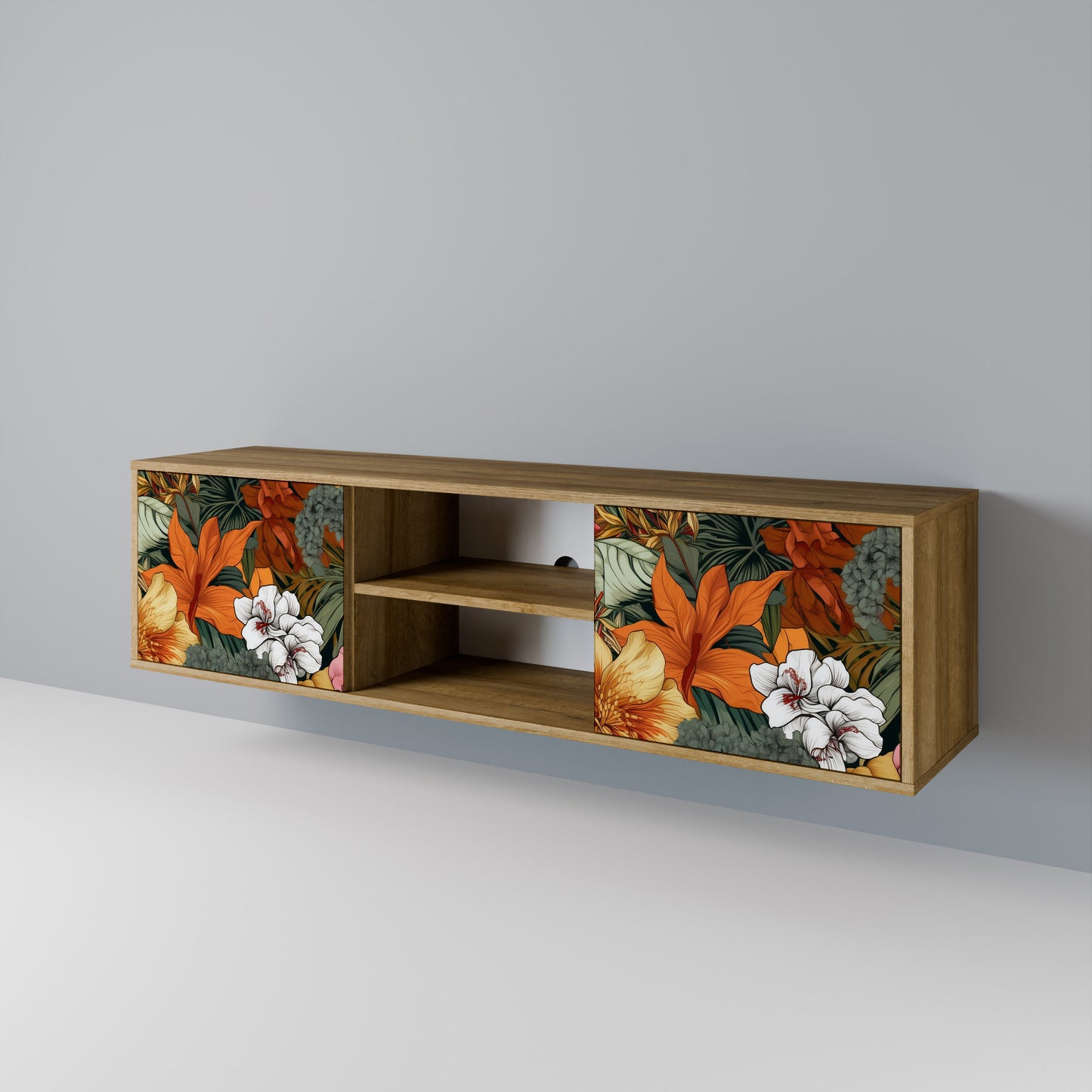 Mobile TV RADIANT FLORA a 2 ante in effetto rovere