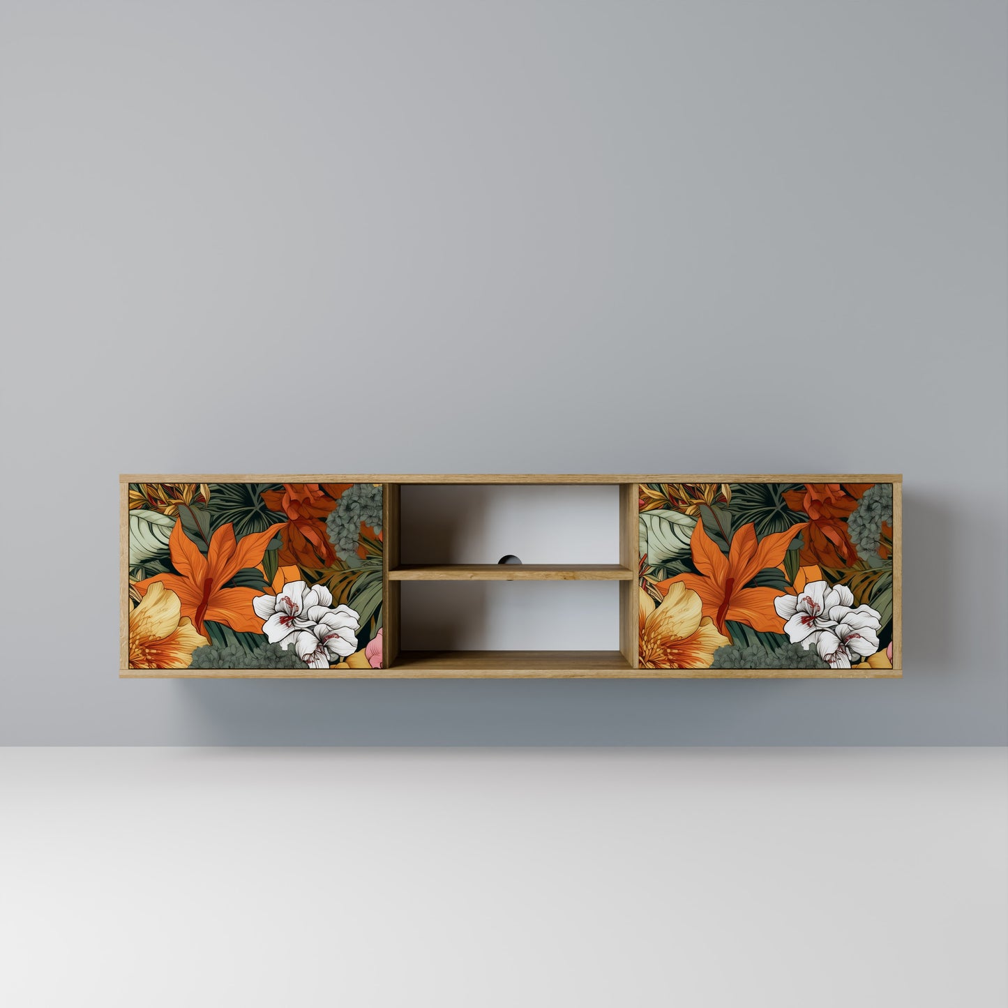 Mobile TV RADIANT FLORA a 2 ante in effetto rovere