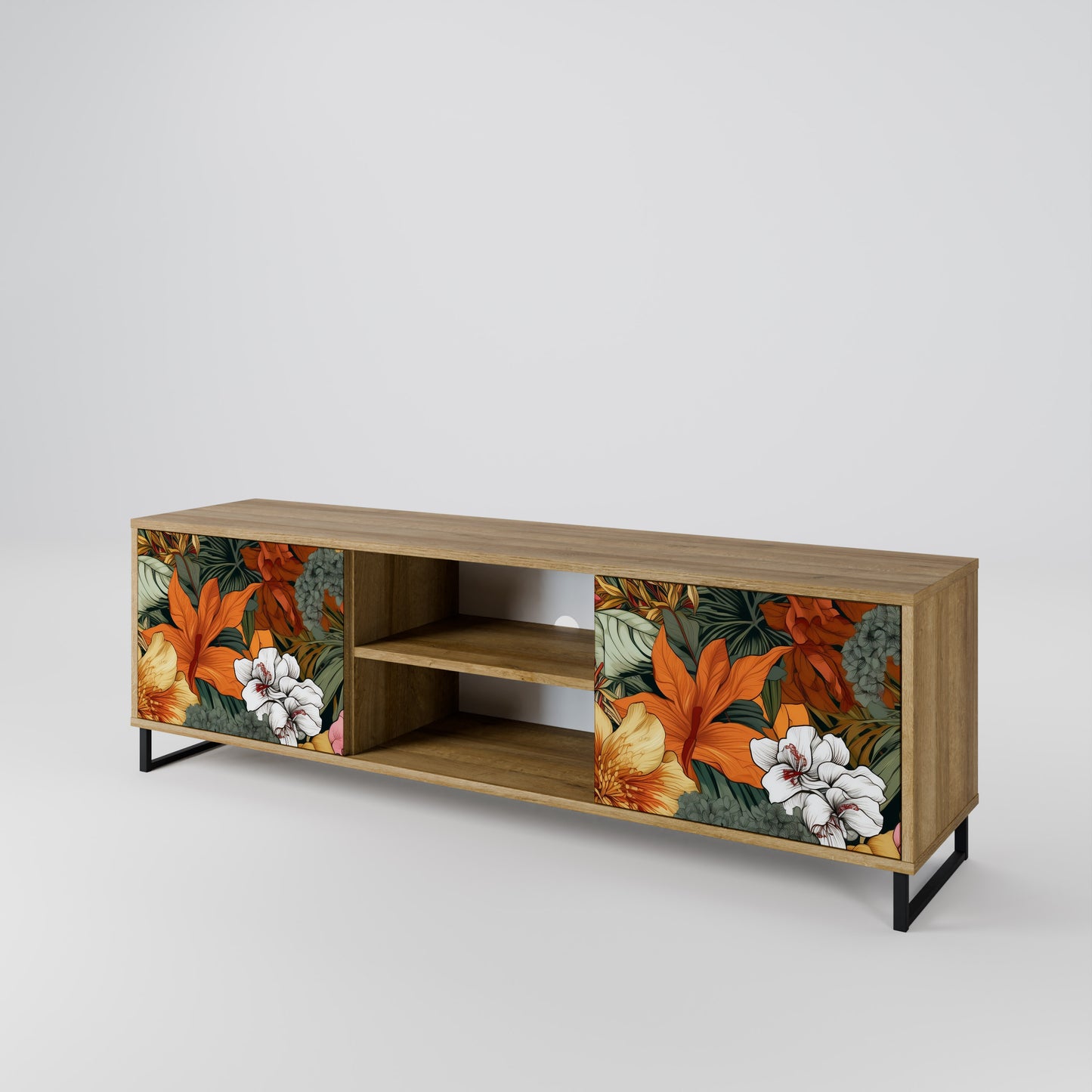 Mobile TV RADIANT FLORA a 2 ante in effetto rovere