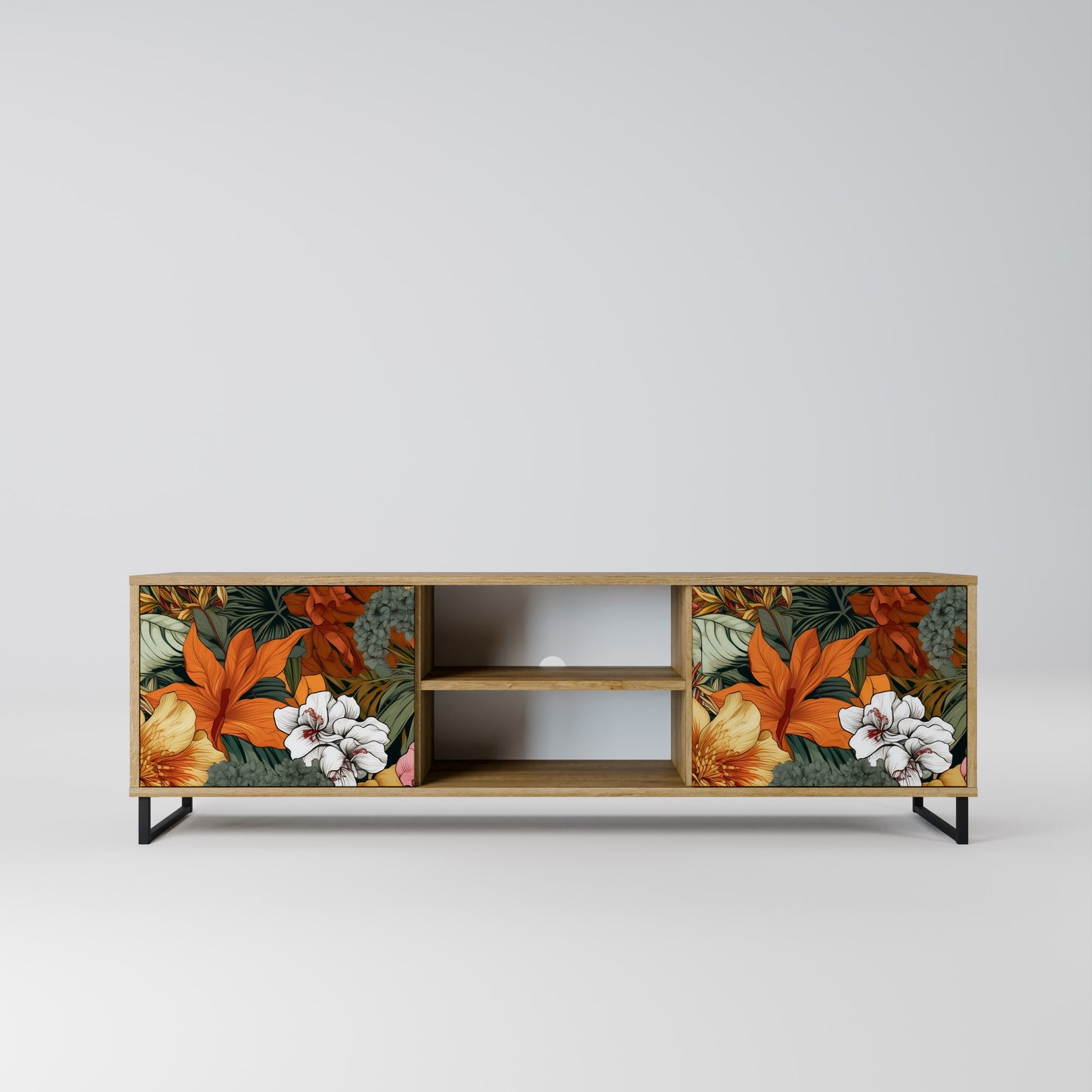 Mobile TV RADIANT FLORA a 2 ante in effetto rovere