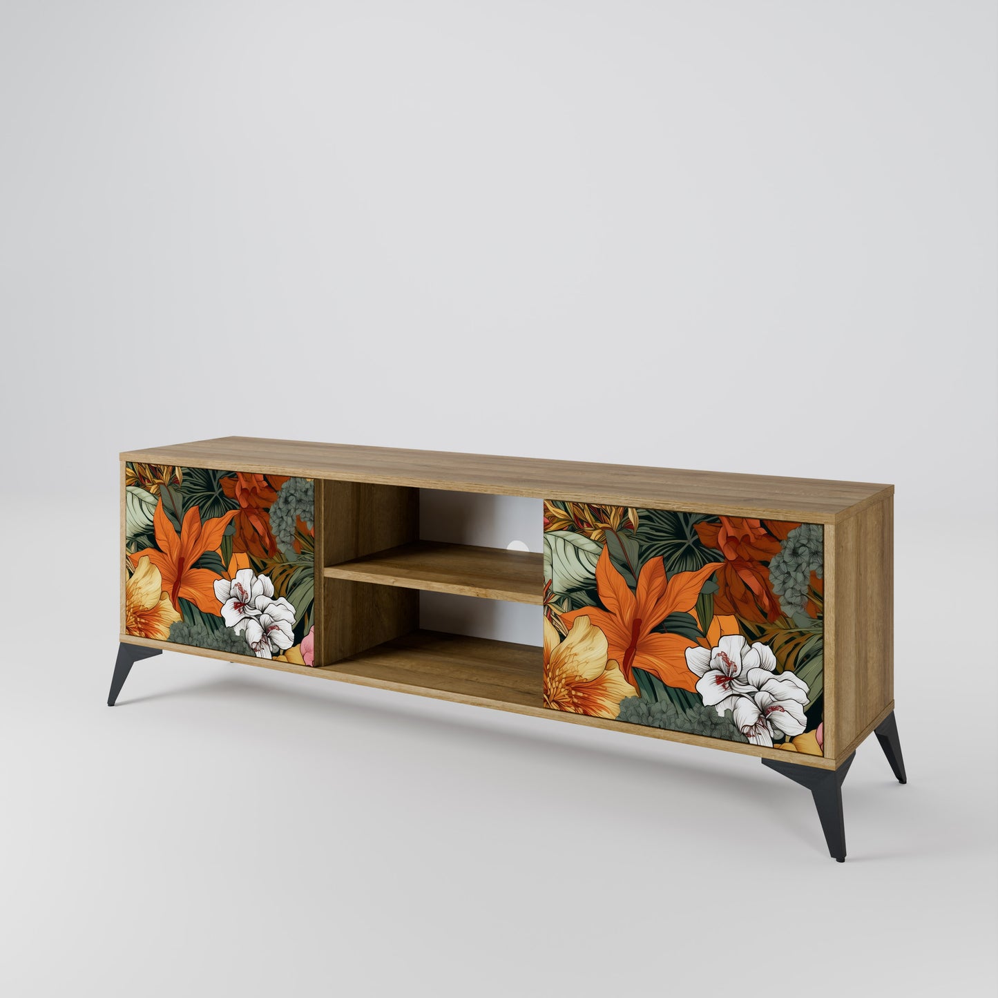 Mobile TV RADIANT FLORA a 2 ante in effetto rovere
