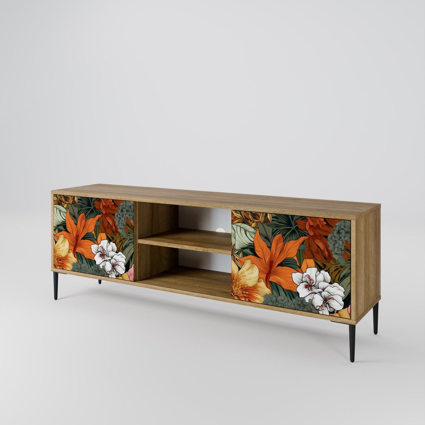 Mobile TV RADIANT FLORA a 2 ante in effetto rovere
