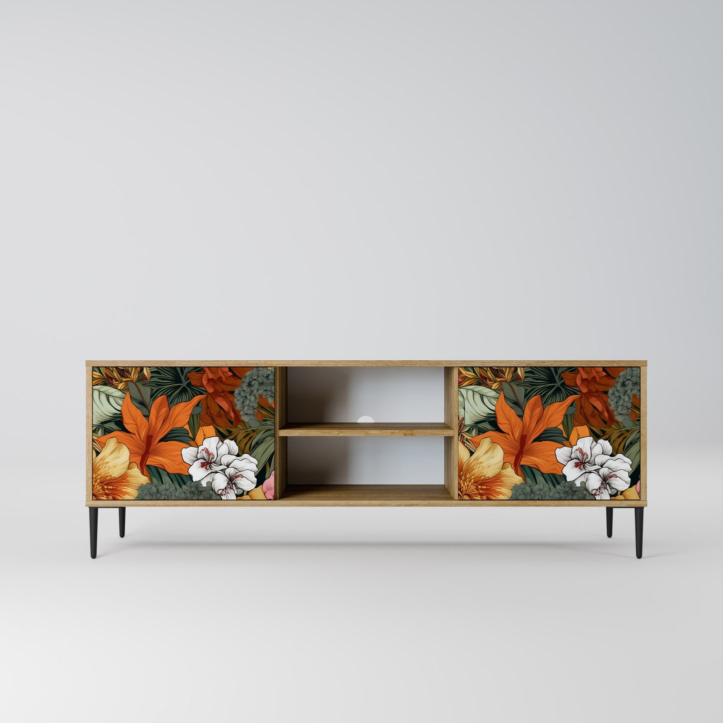 Mobile TV RADIANT FLORA a 2 ante in effetto rovere