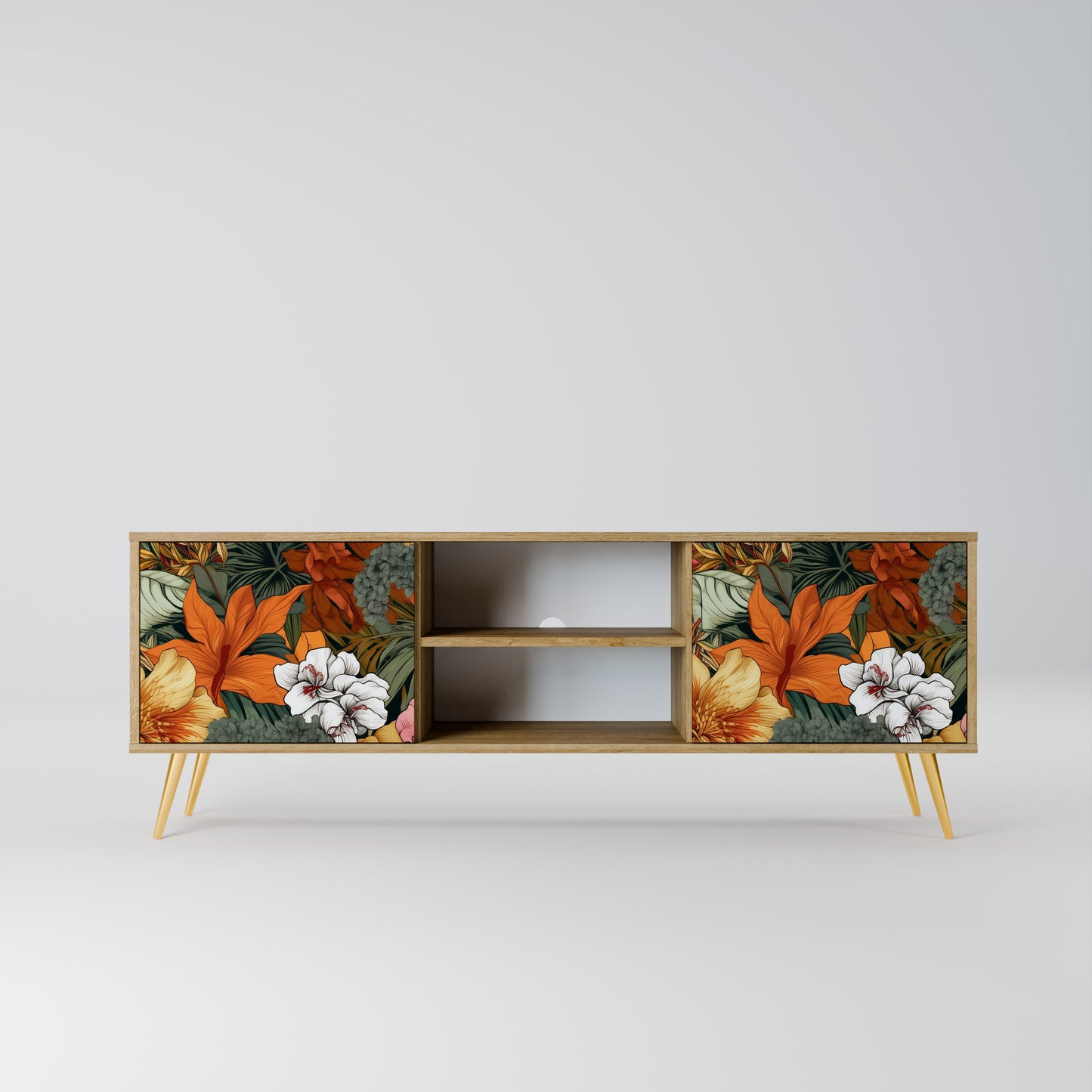 Mobile TV RADIANT FLORA a 2 ante in effetto rovere