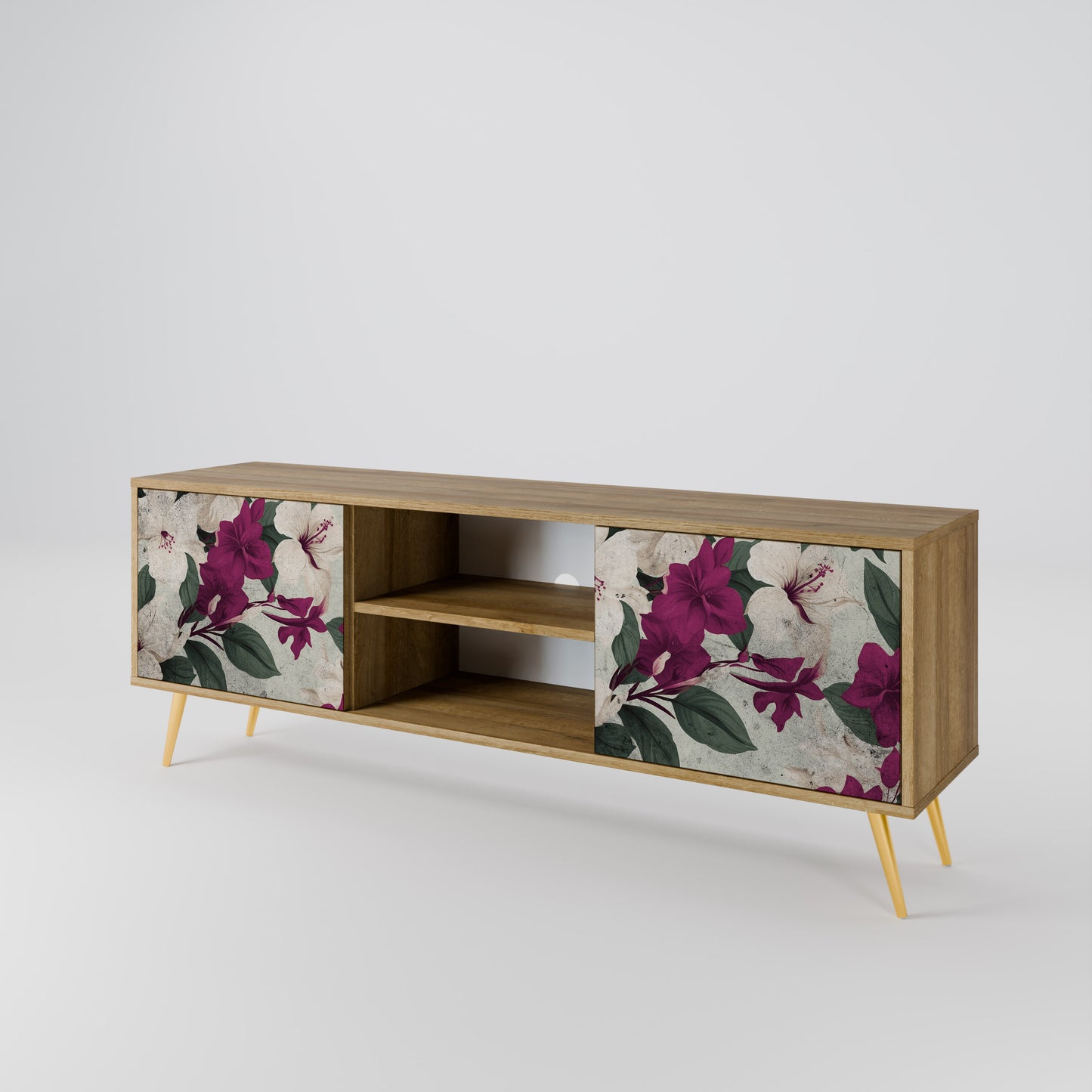 Mobile TV FLOWERET DREAM a 2 ante in effetto rovere