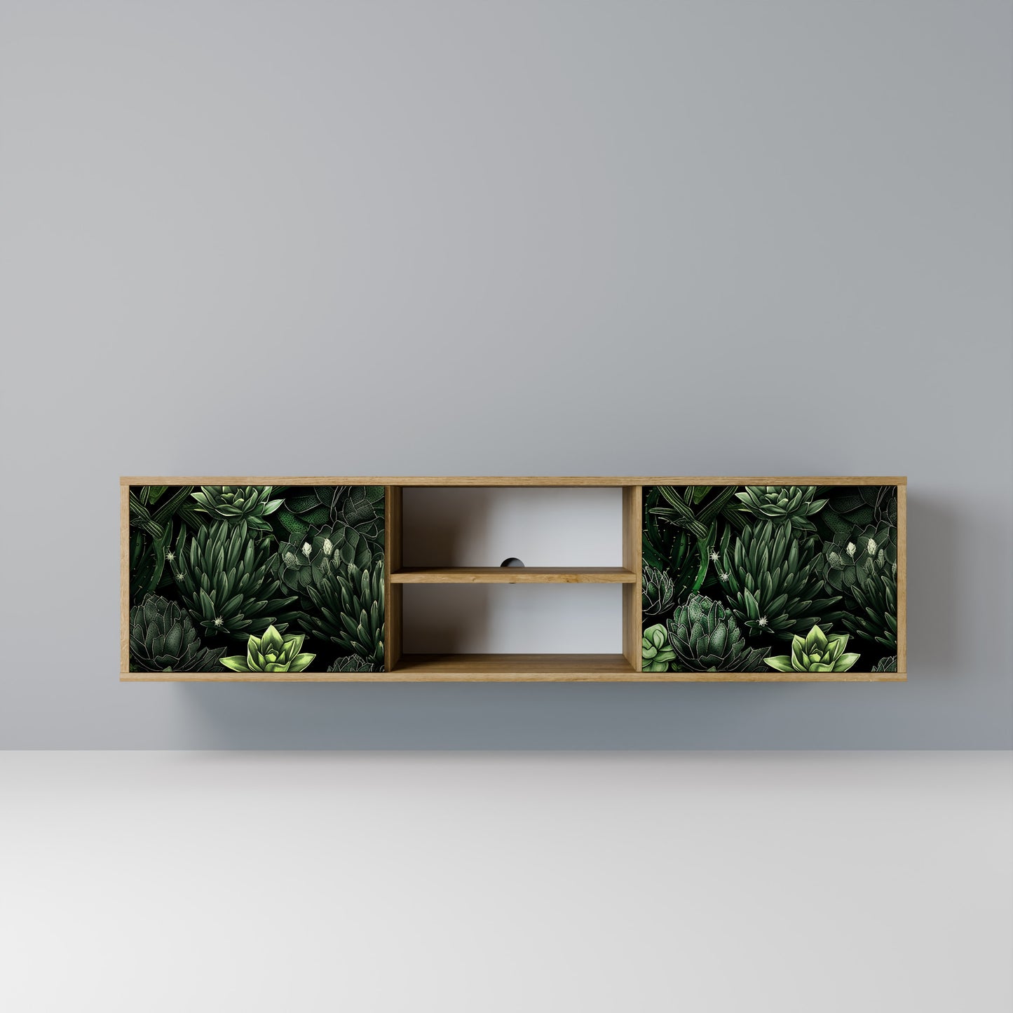 Mobile TV SUCCULENT JUNGLE a 2 ante in effetto rovere