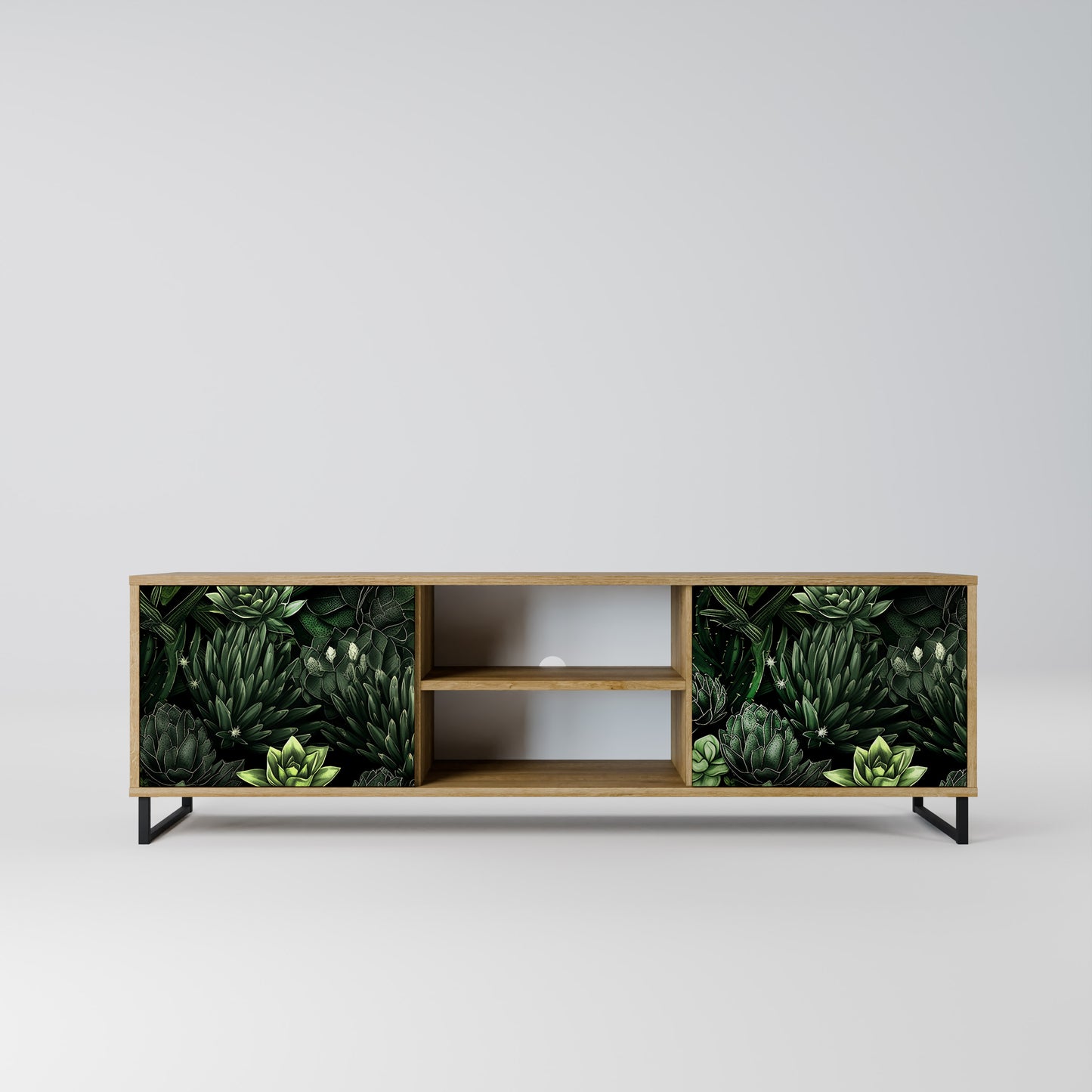 Mobile TV SUCCULENT JUNGLE a 2 ante in effetto rovere