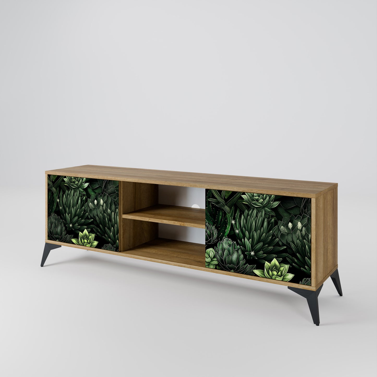 Mobile TV SUCCULENT JUNGLE a 2 ante in effetto rovere
