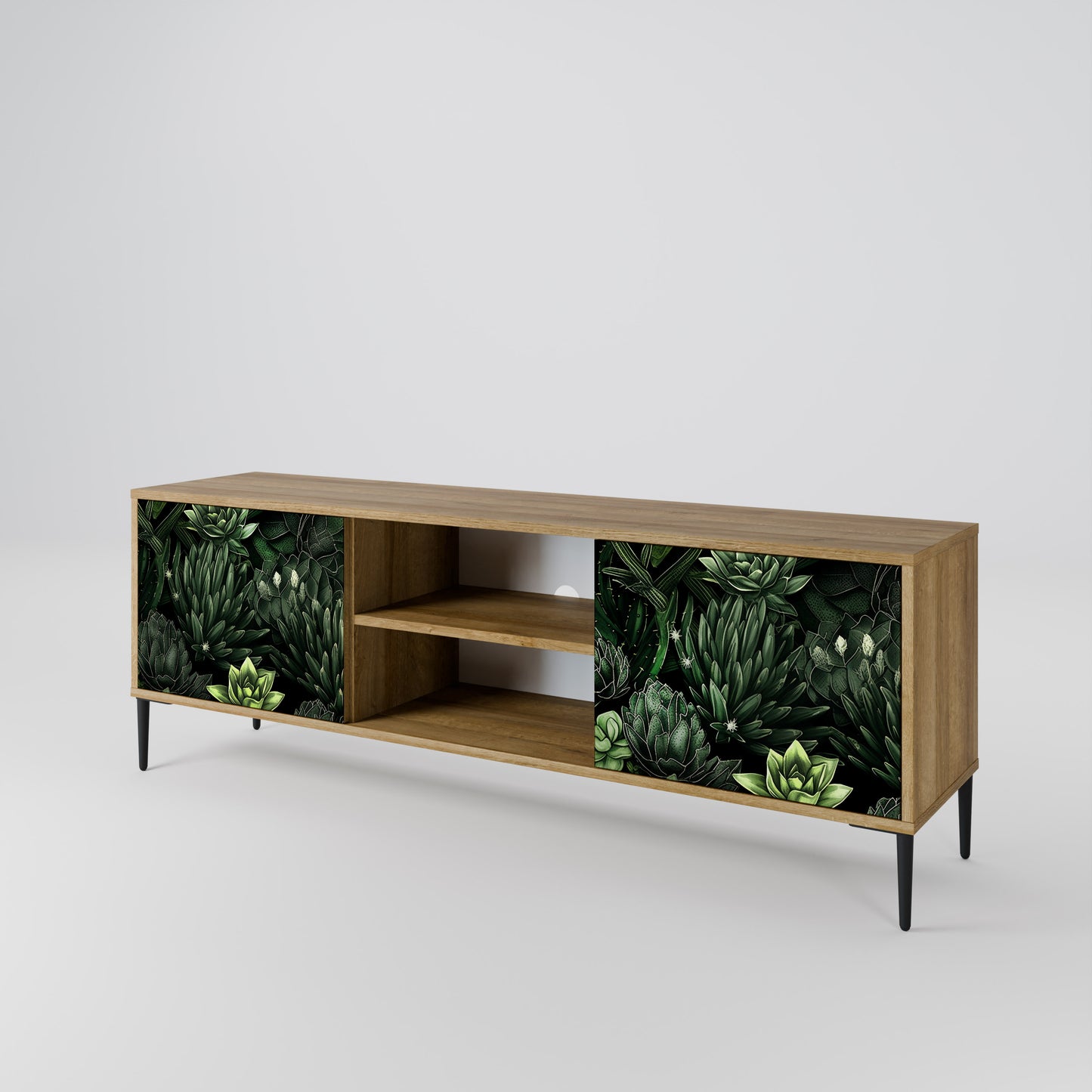 Mobile TV SUCCULENT JUNGLE a 2 ante in effetto rovere