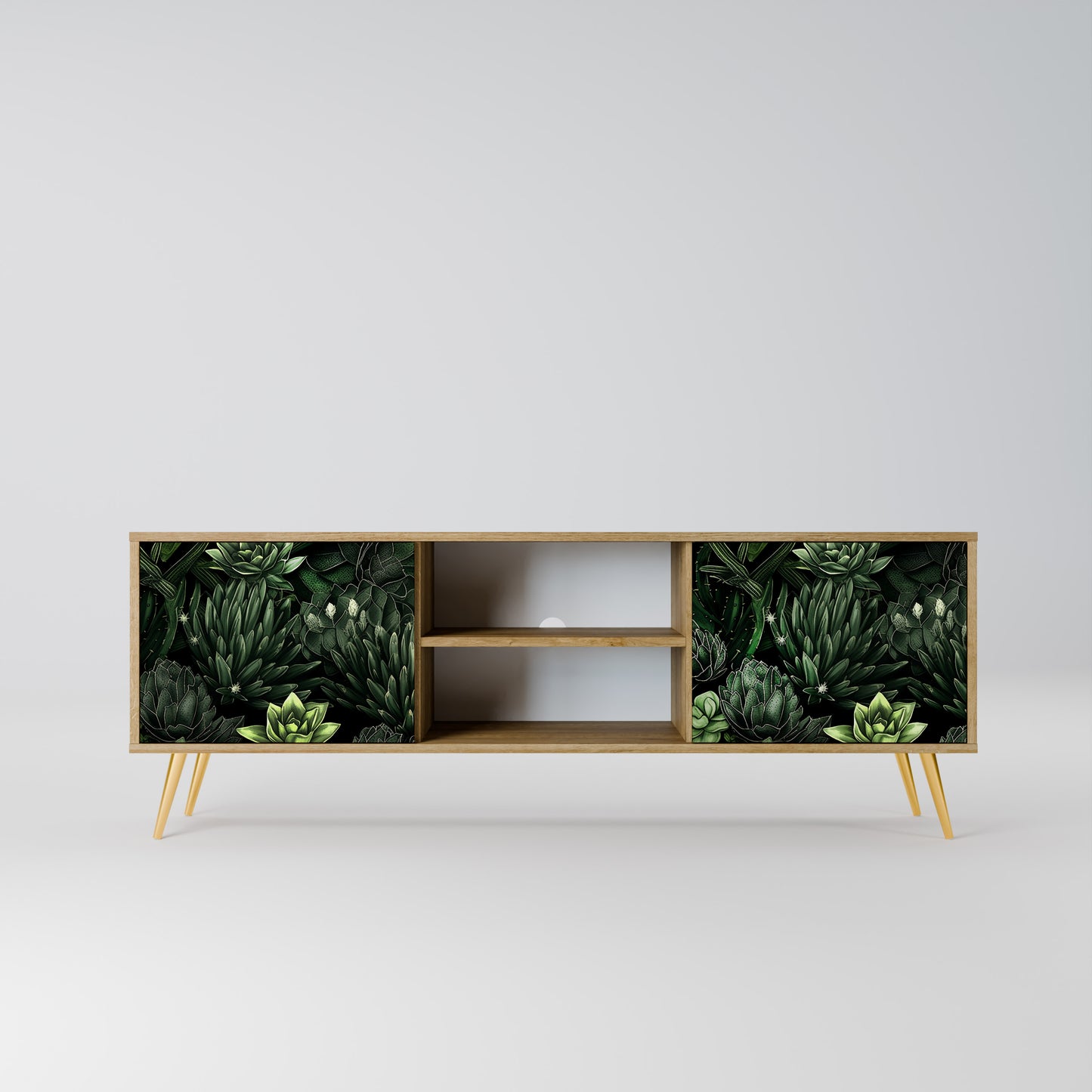 Mobile TV SUCCULENT JUNGLE a 2 ante in effetto rovere