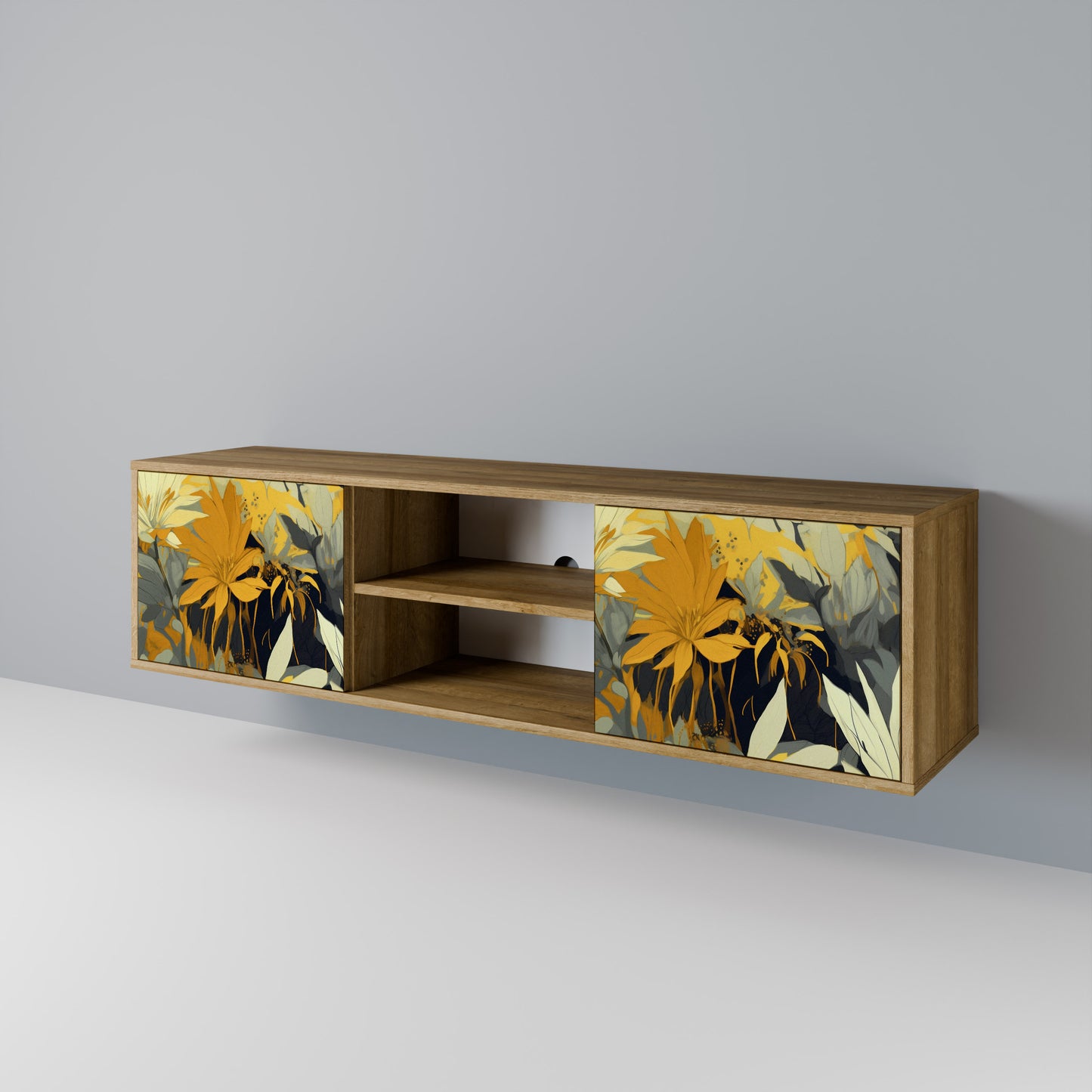 Mobile TV a 2 ante SUNKISSED LILY in effetto rovere