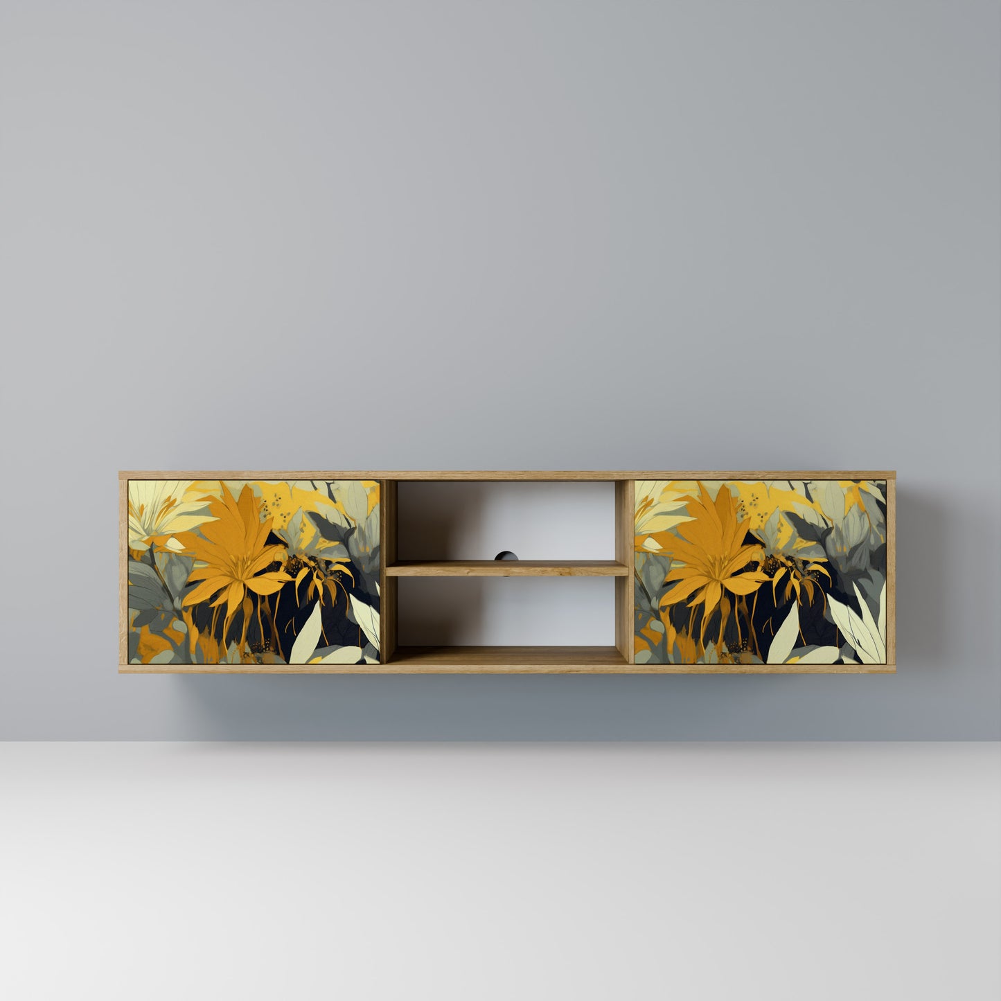 Mobile TV a 2 ante SUNKISSED LILY in effetto rovere