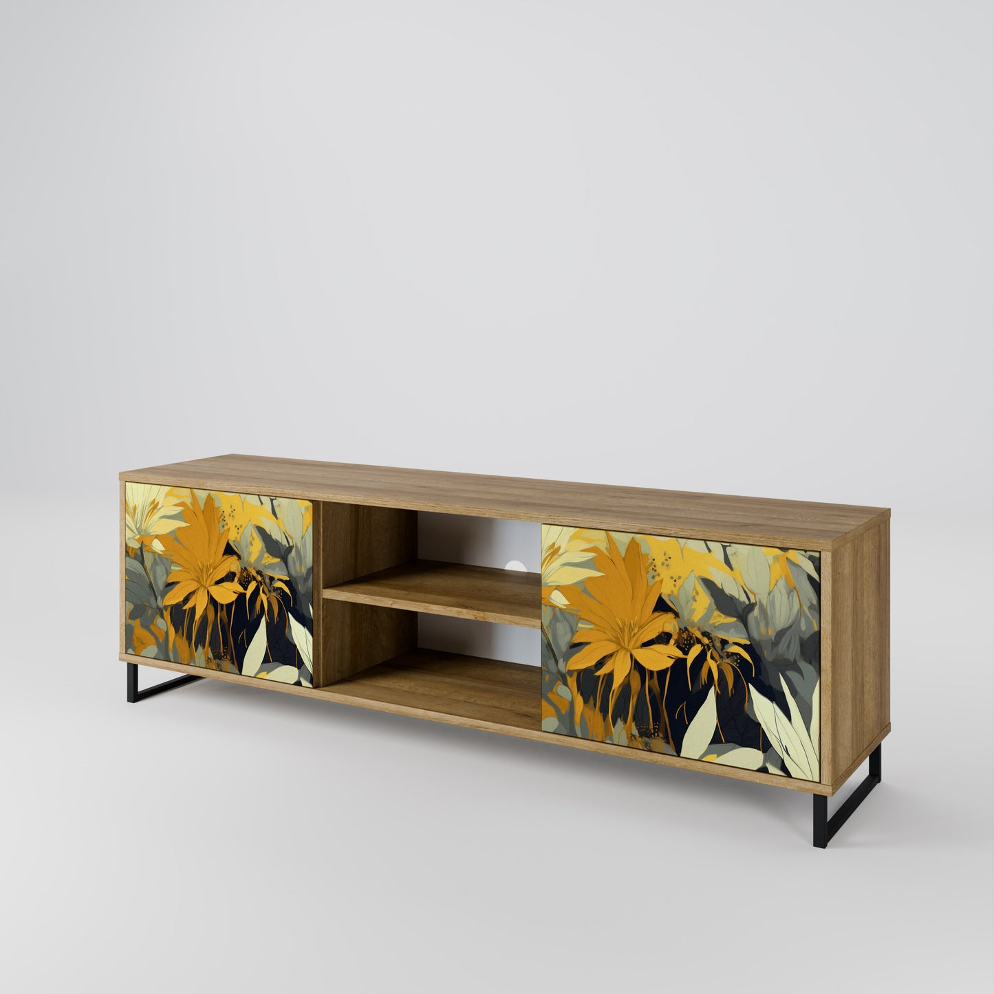 Mobile TV a 2 ante SUNKISSED LILY in effetto rovere