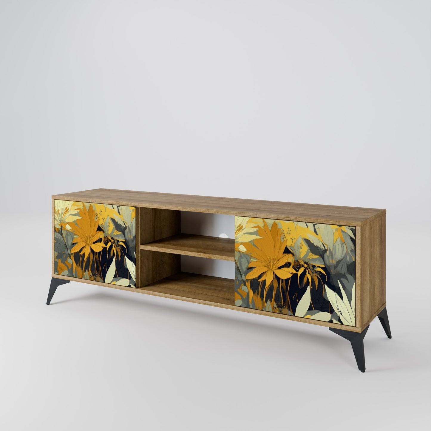 Mobile TV a 2 ante SUNKISSED LILY in effetto rovere