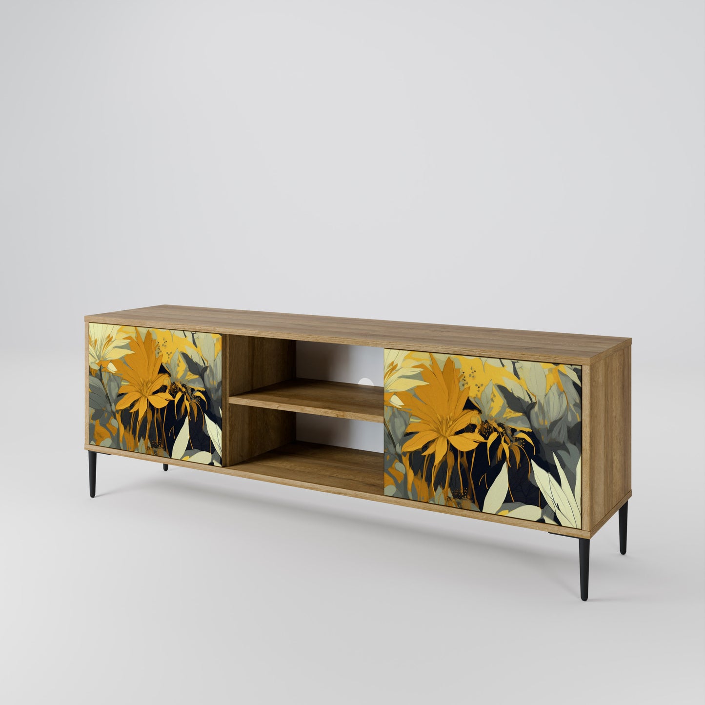 Mobile TV a 2 ante SUNKISSED LILY in effetto rovere