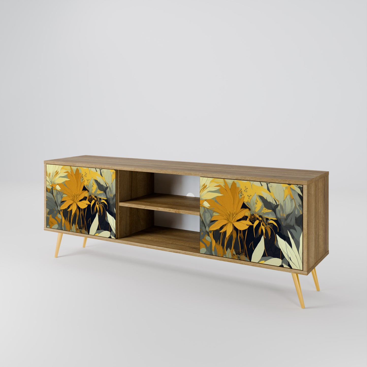 Mobile TV a 2 ante SUNKISSED LILY in effetto rovere