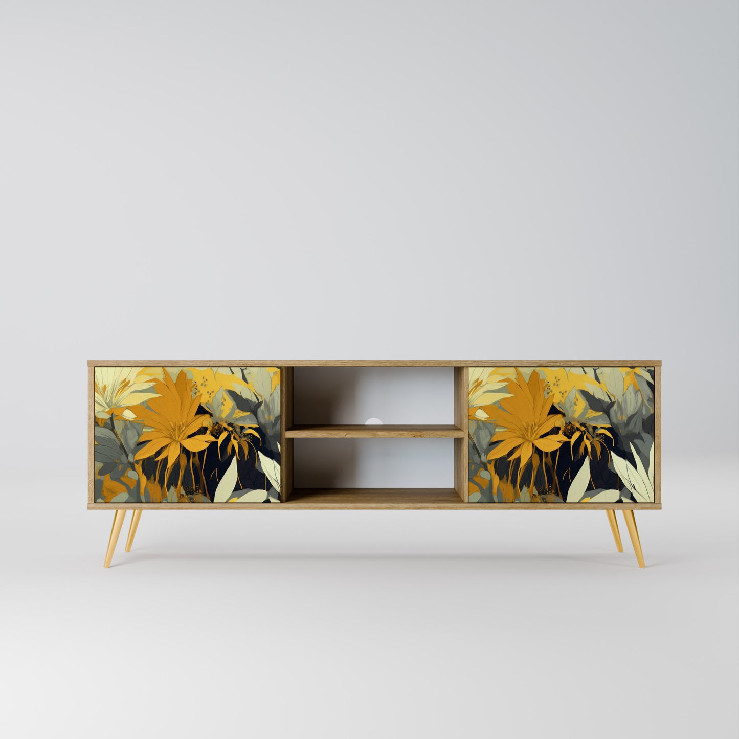 Mobile TV a 2 ante SUNKISSED LILY in effetto rovere