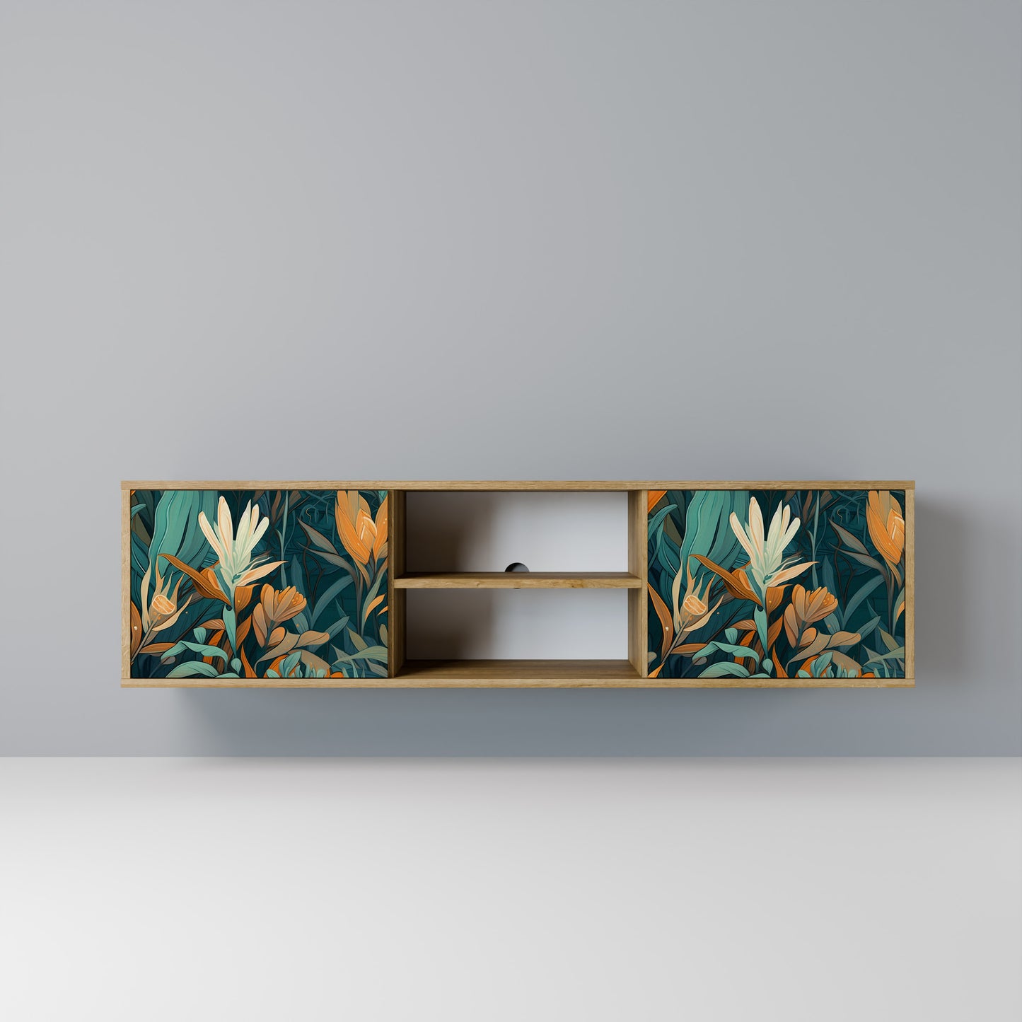 Mobile TV FLORAL SERENITY a 2 ante in effetto rovere