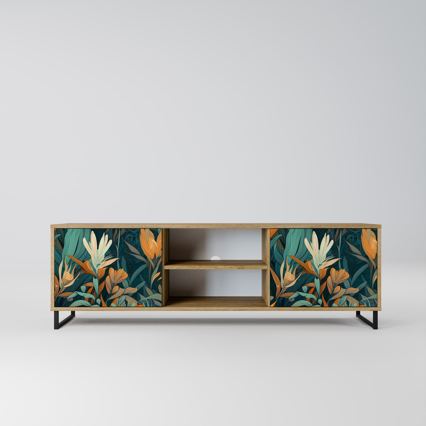 Mobile TV FLORAL SERENITY a 2 ante in effetto rovere