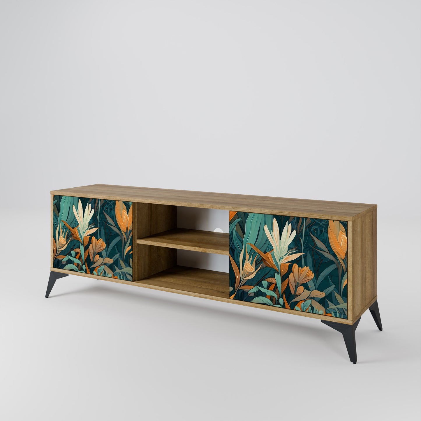 Mobile TV FLORAL SERENITY a 2 ante in effetto rovere