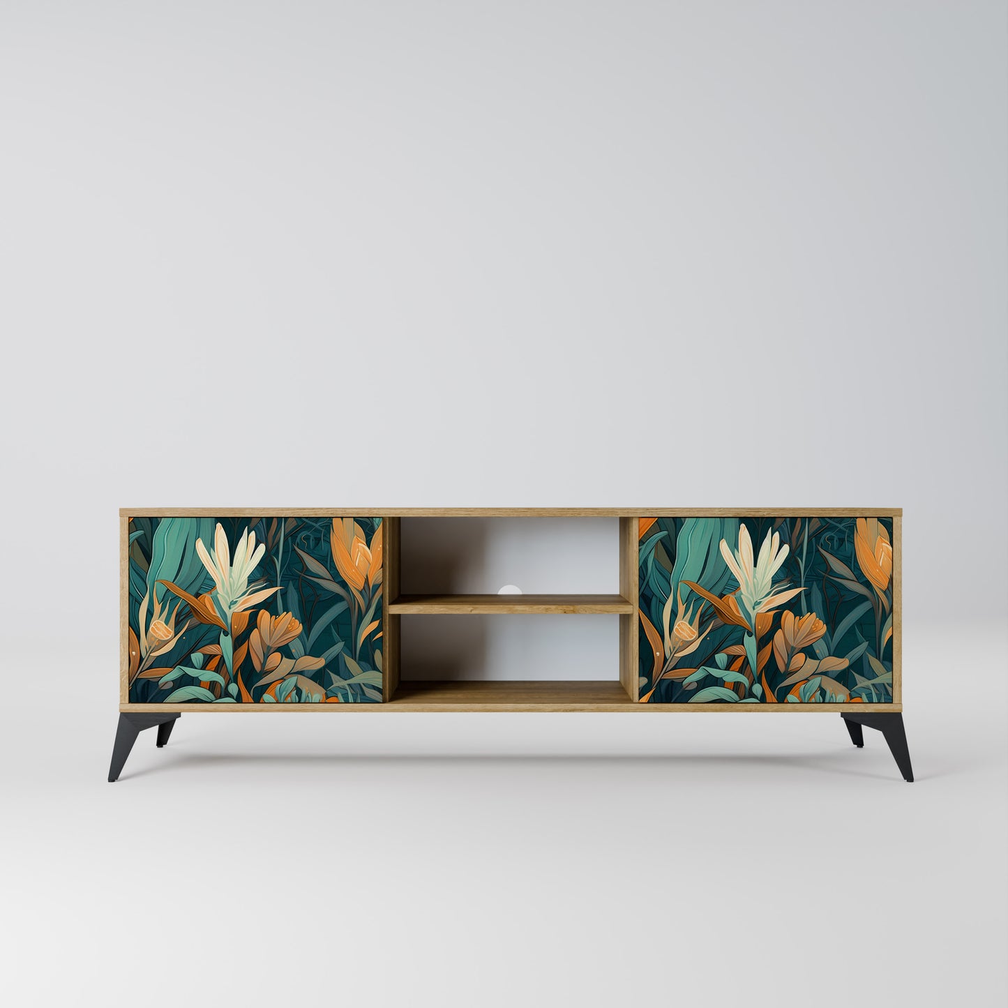 Mobile TV FLORAL SERENITY a 2 ante in effetto rovere
