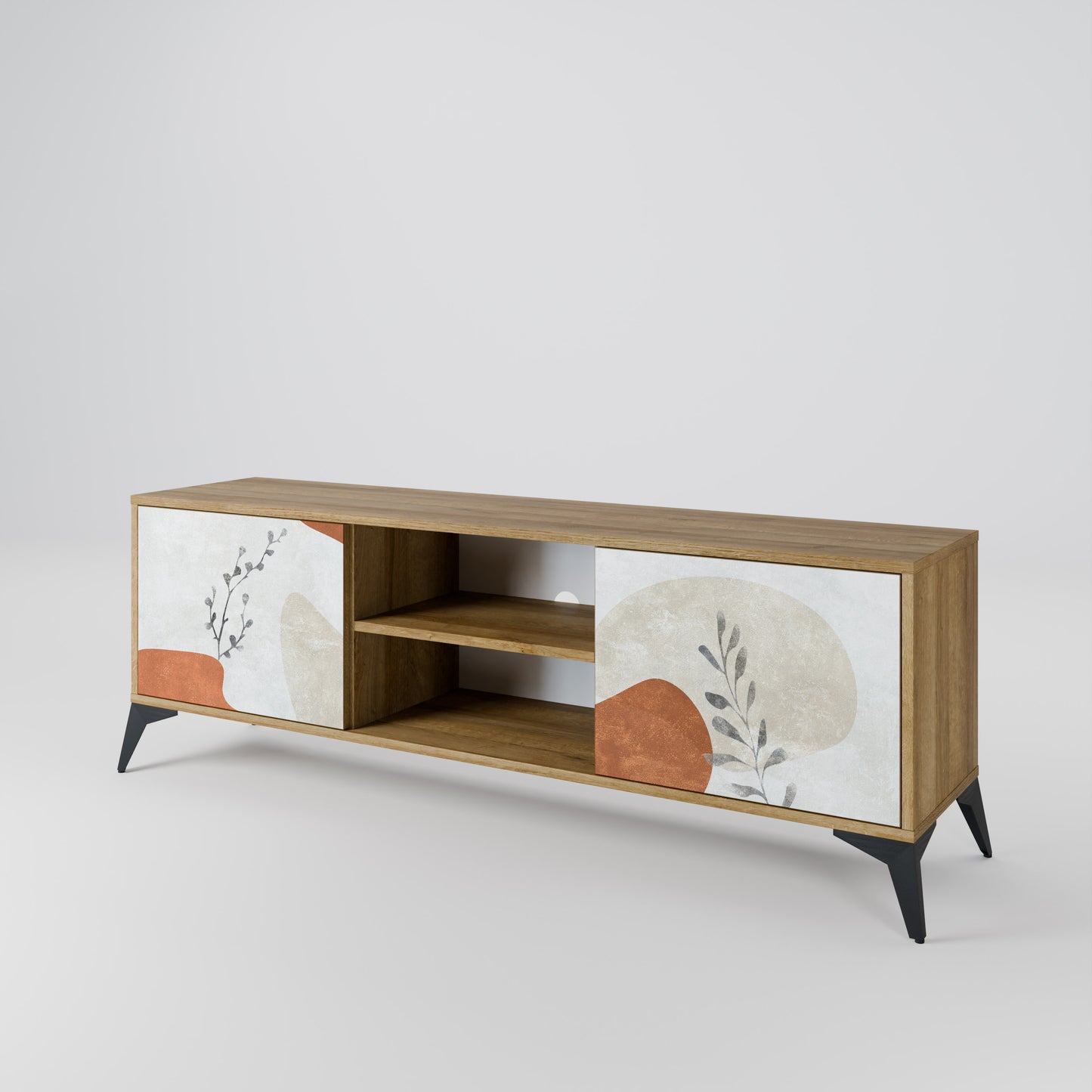 TRANQUIL TWIG Mobile TV a 2 ante in effetto rovere