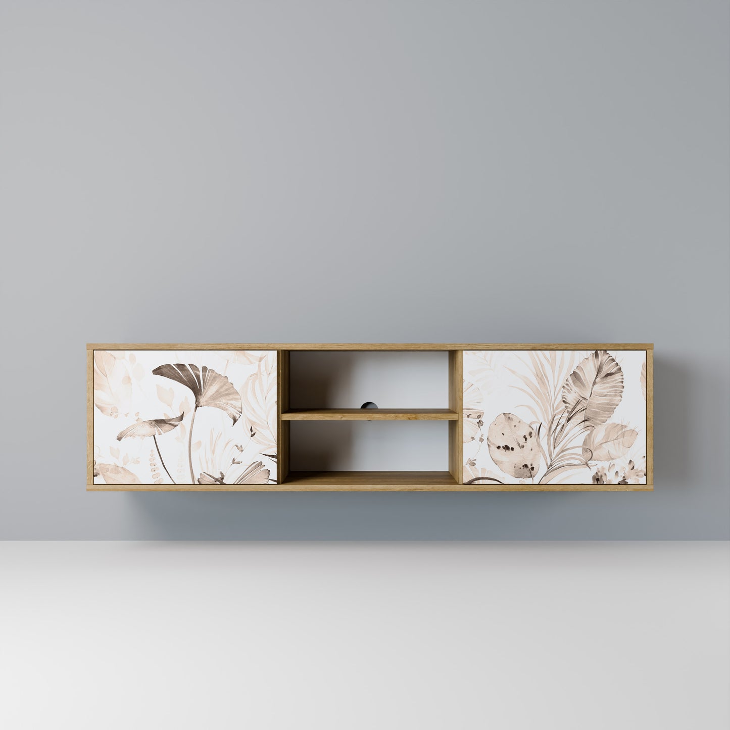 WILD TENDERNESS 2-Door TV Stand in Oak Effect