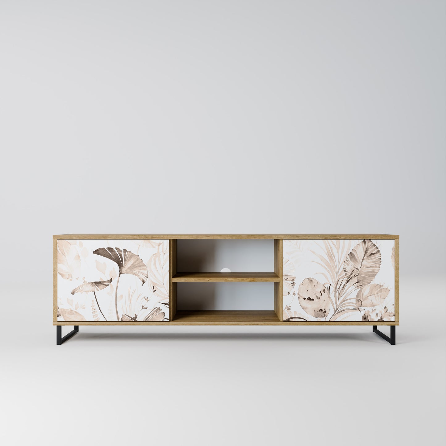 WILD TENDERNESS 2-Door TV Stand in Oak Effect