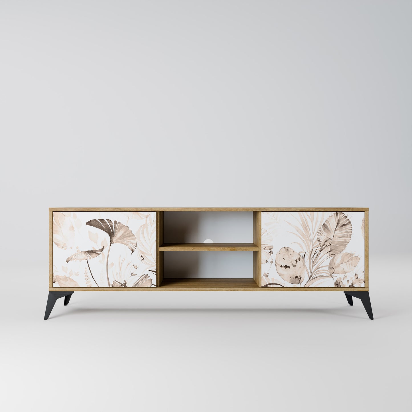 WILD TENDERNESS 2-Door TV Stand in Oak Effect