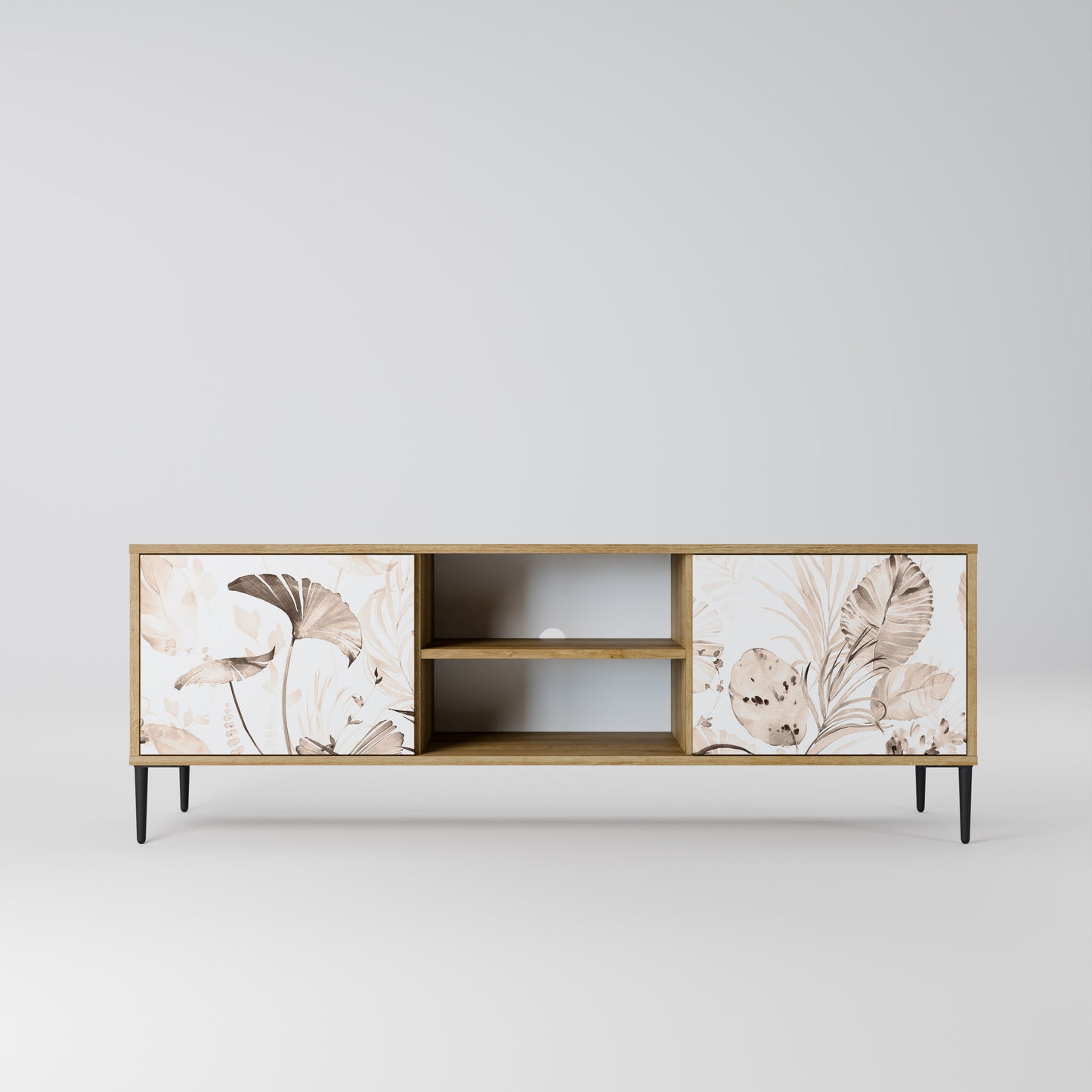 WILD TENDERNESS 2-Door TV Stand in Oak Effect