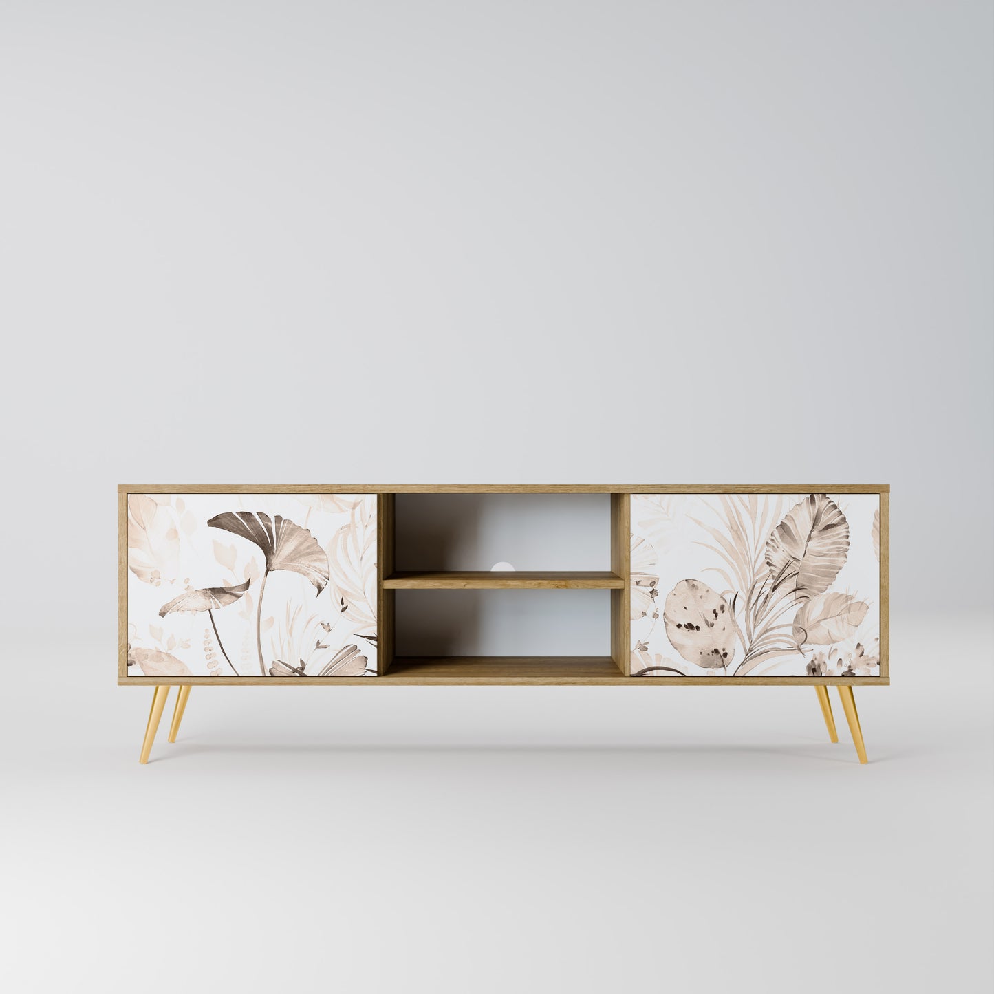 WILD TENDERNESS 2-Door TV Stand in Oak Effect