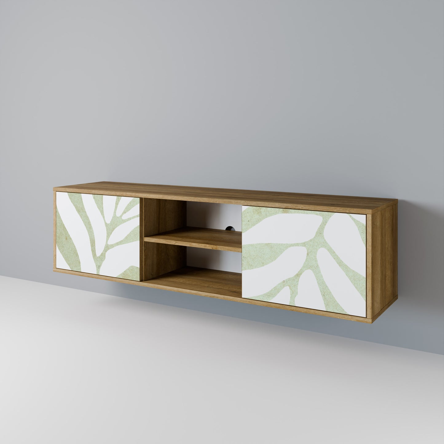 Mobile TV BOTANICAL SPARK a 2 ante in effetto rovere