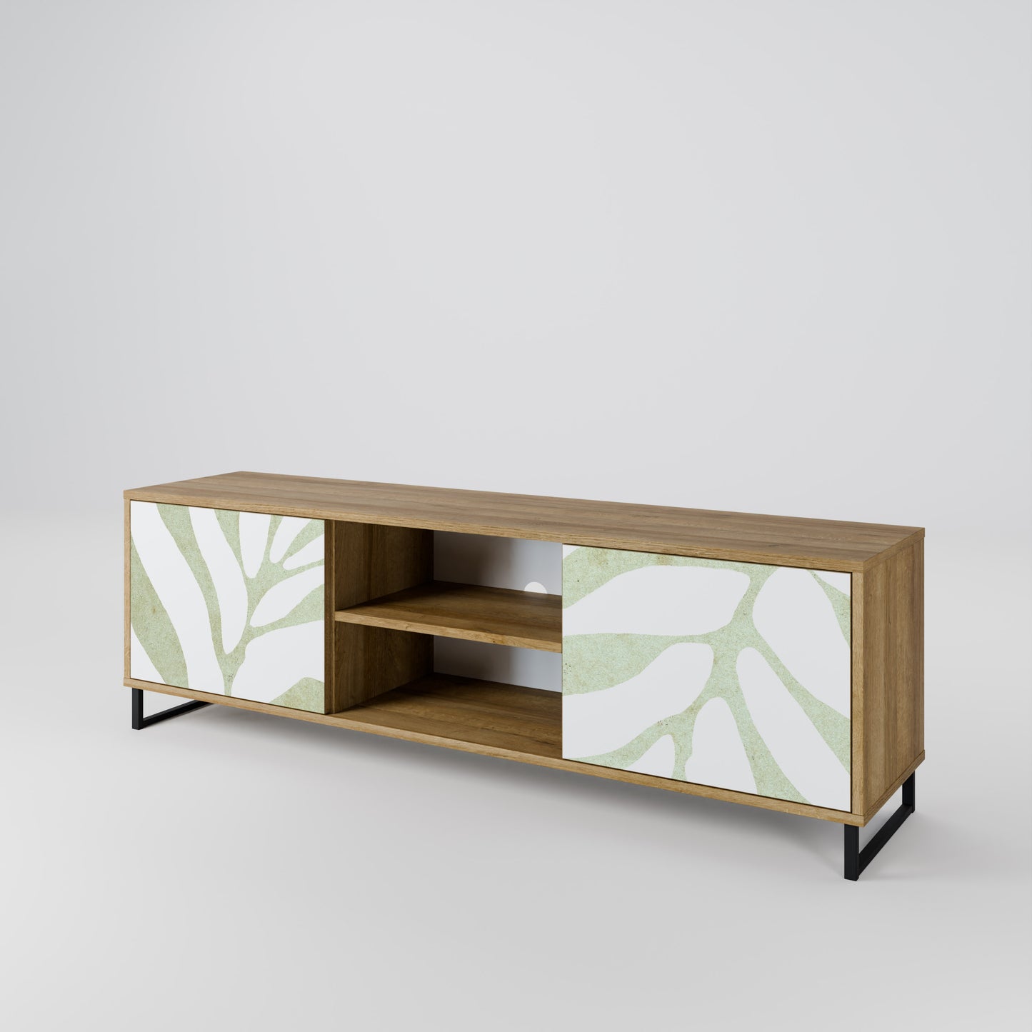 Mobile TV BOTANICAL SPARK a 2 ante in effetto rovere