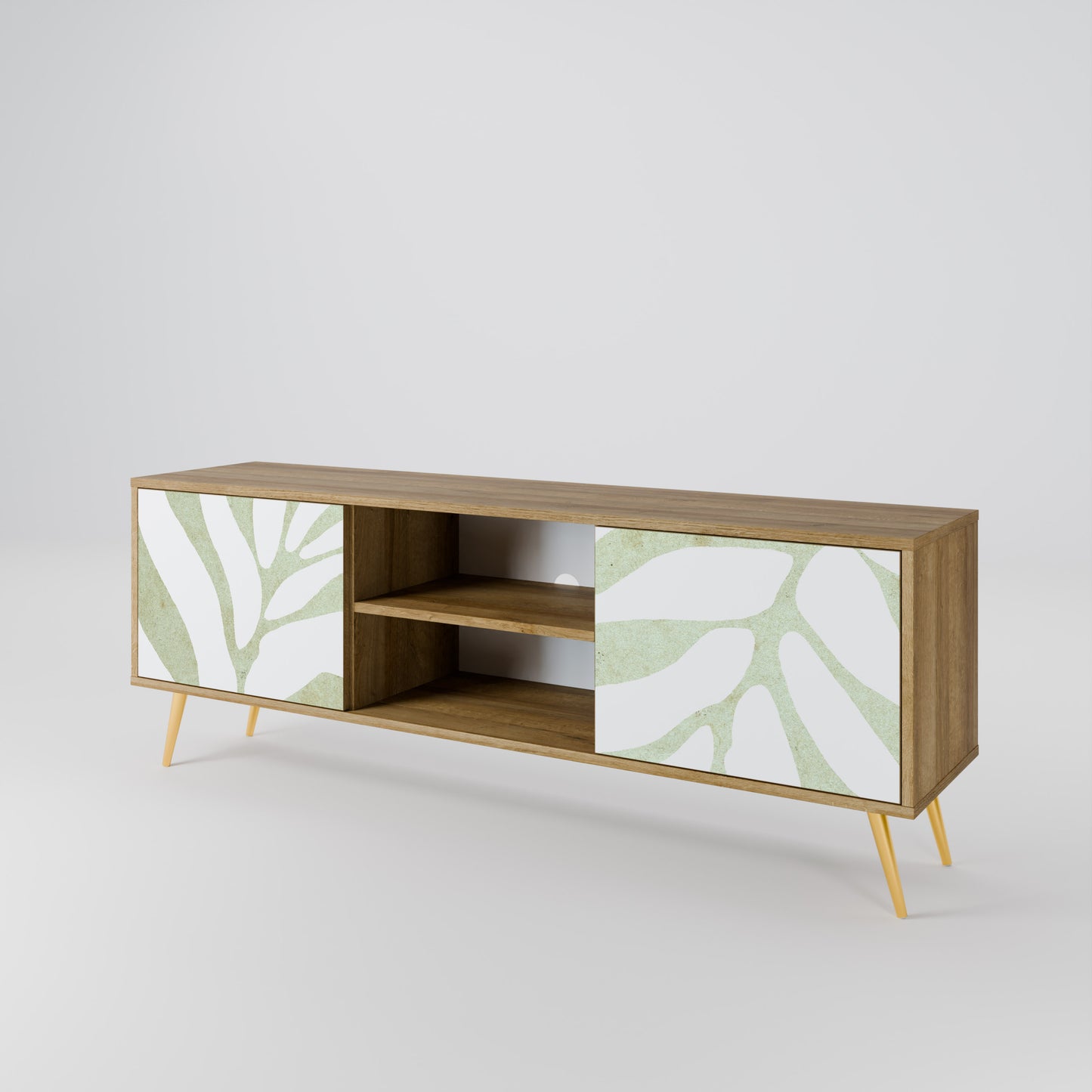 Mobile TV BOTANICAL SPARK a 2 ante in effetto rovere