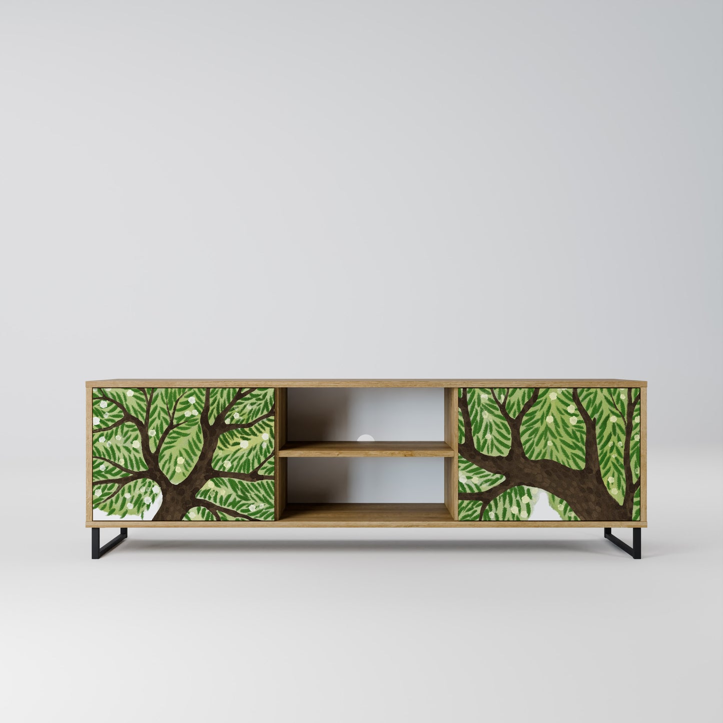 WILDERNESS DASH 2-Door TV Stand in Oak Effect